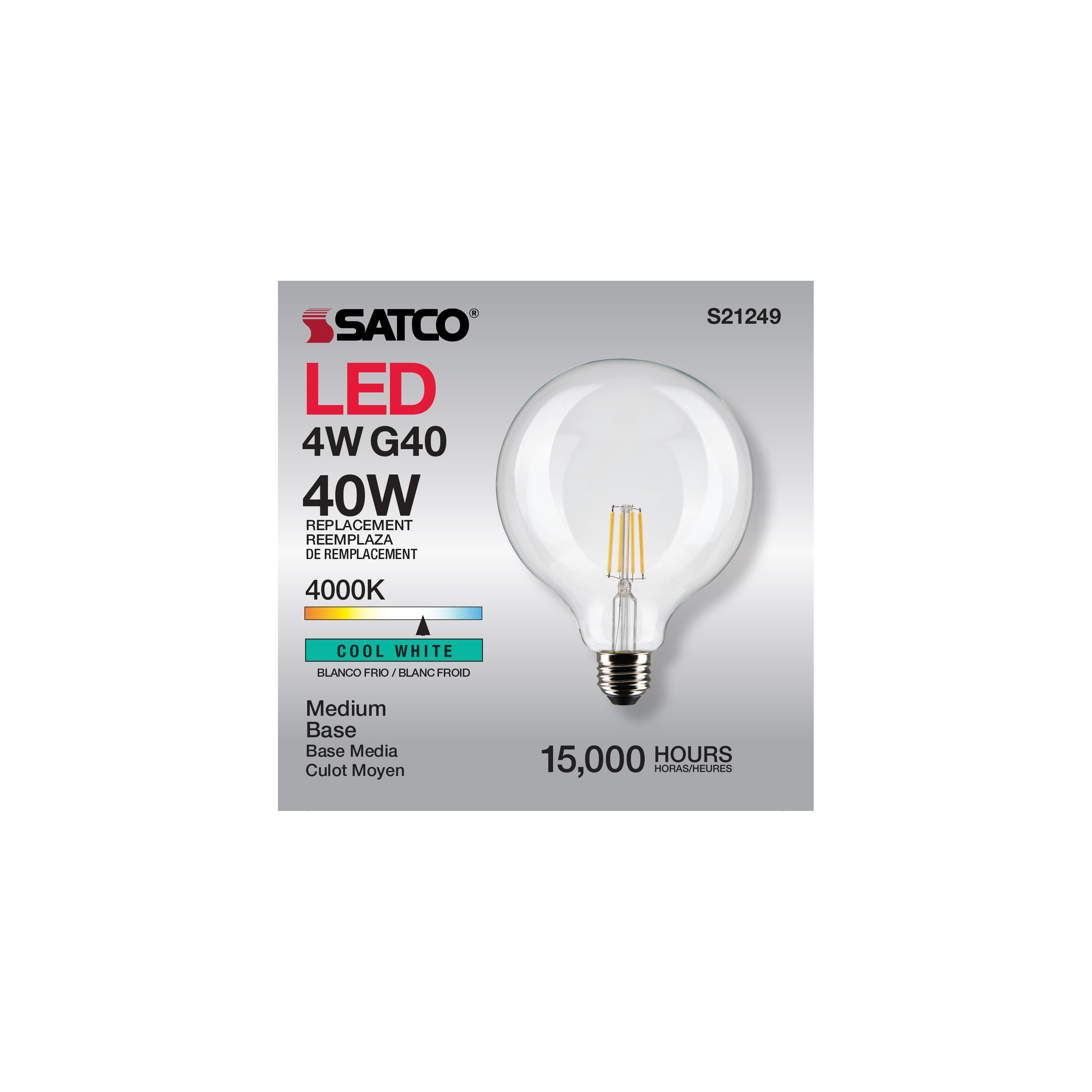 4G40/CL/LED/E26/940/120V - S21249