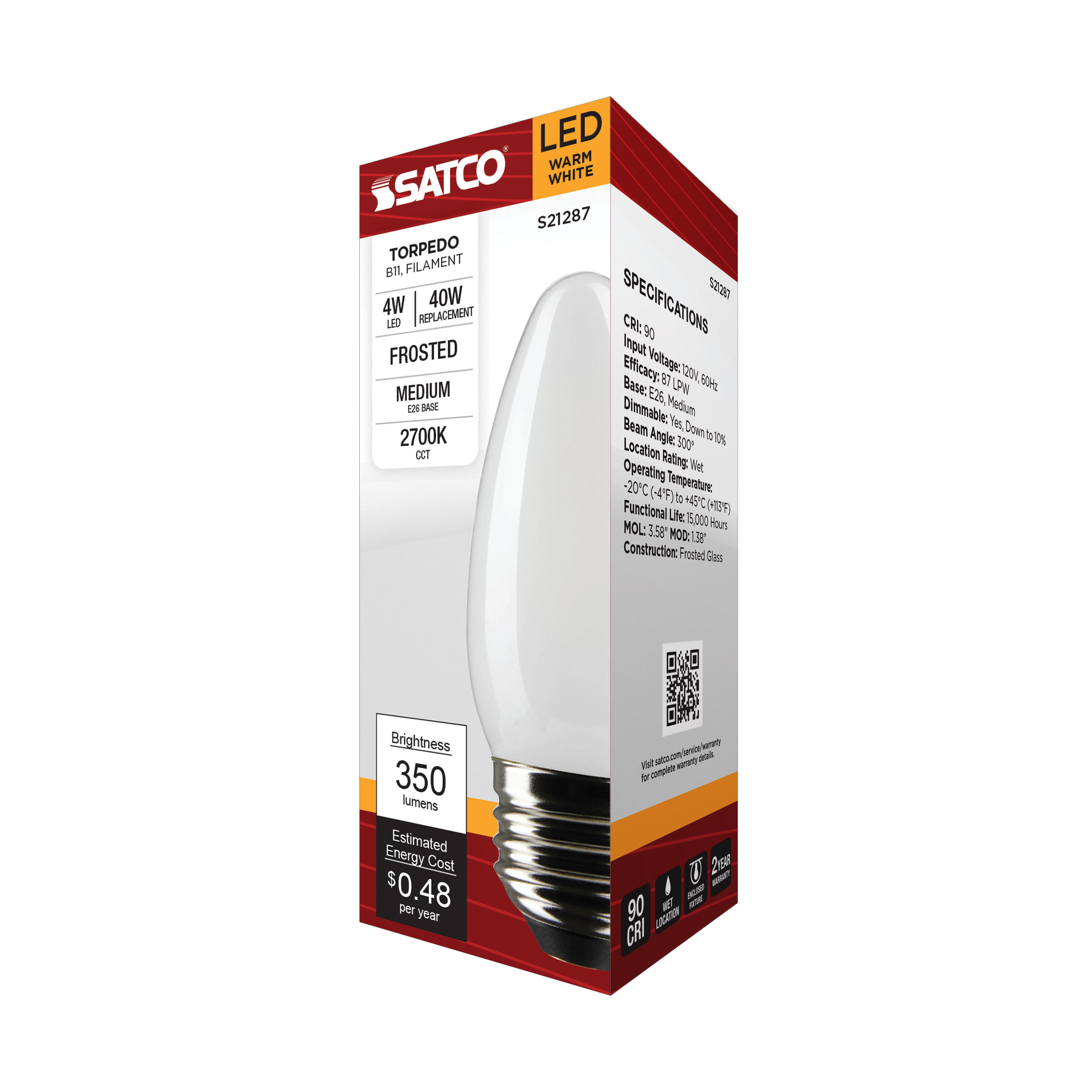 4B11/LED/927/FR/120V/E26 - S21287