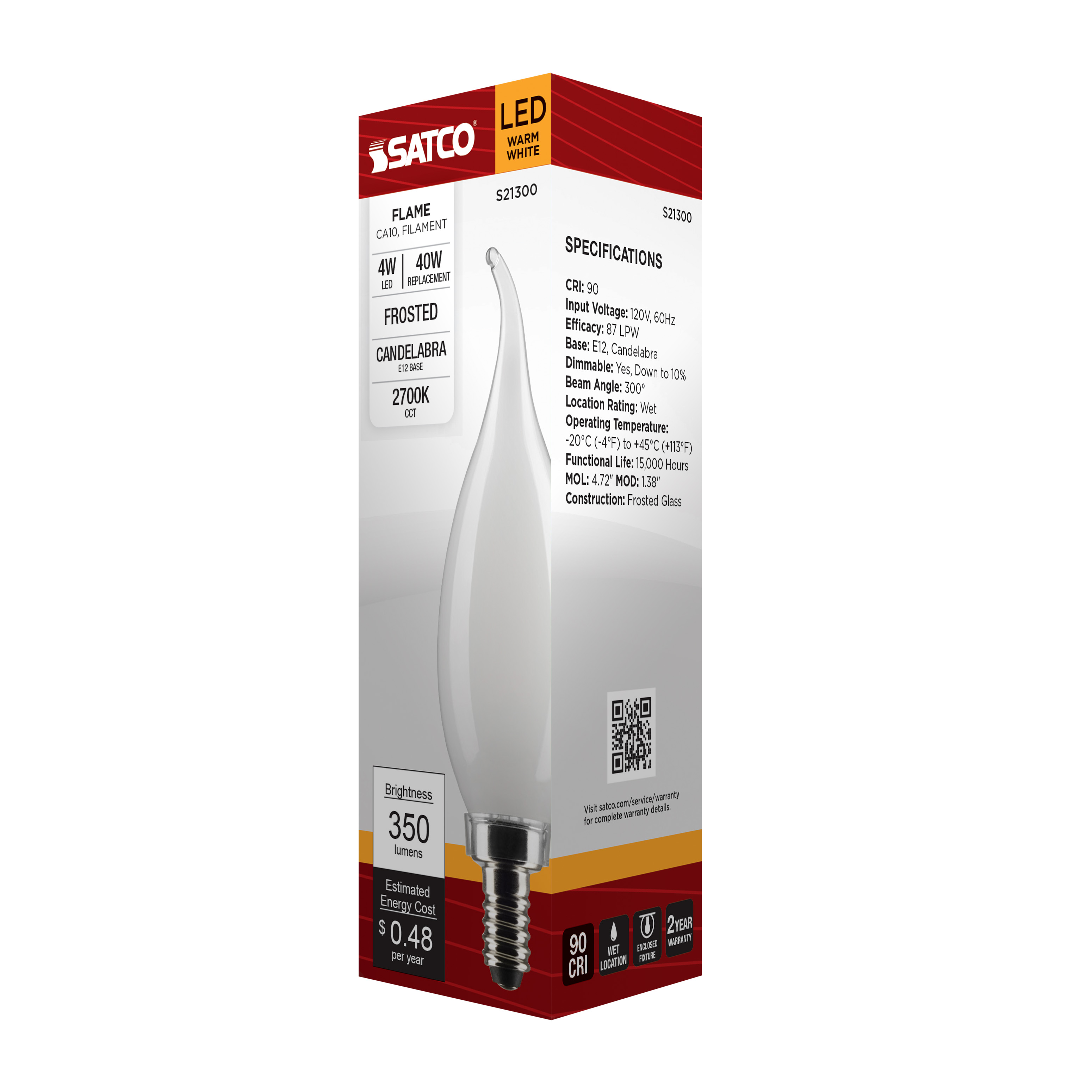 4CA10/LED/927/FR/120V/E12 - S21300