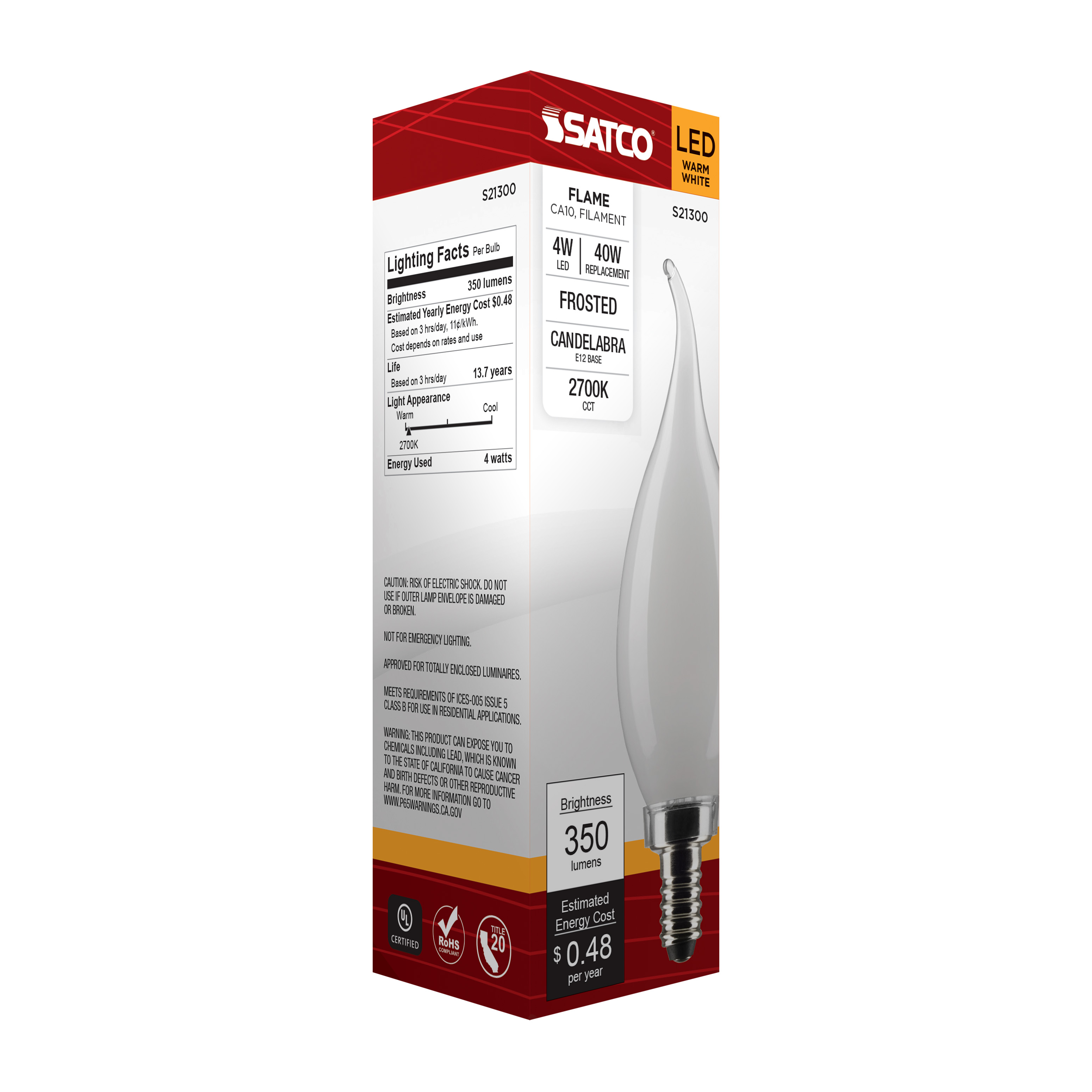 4CA10/LED/927/FR/120V/E12 - S21300