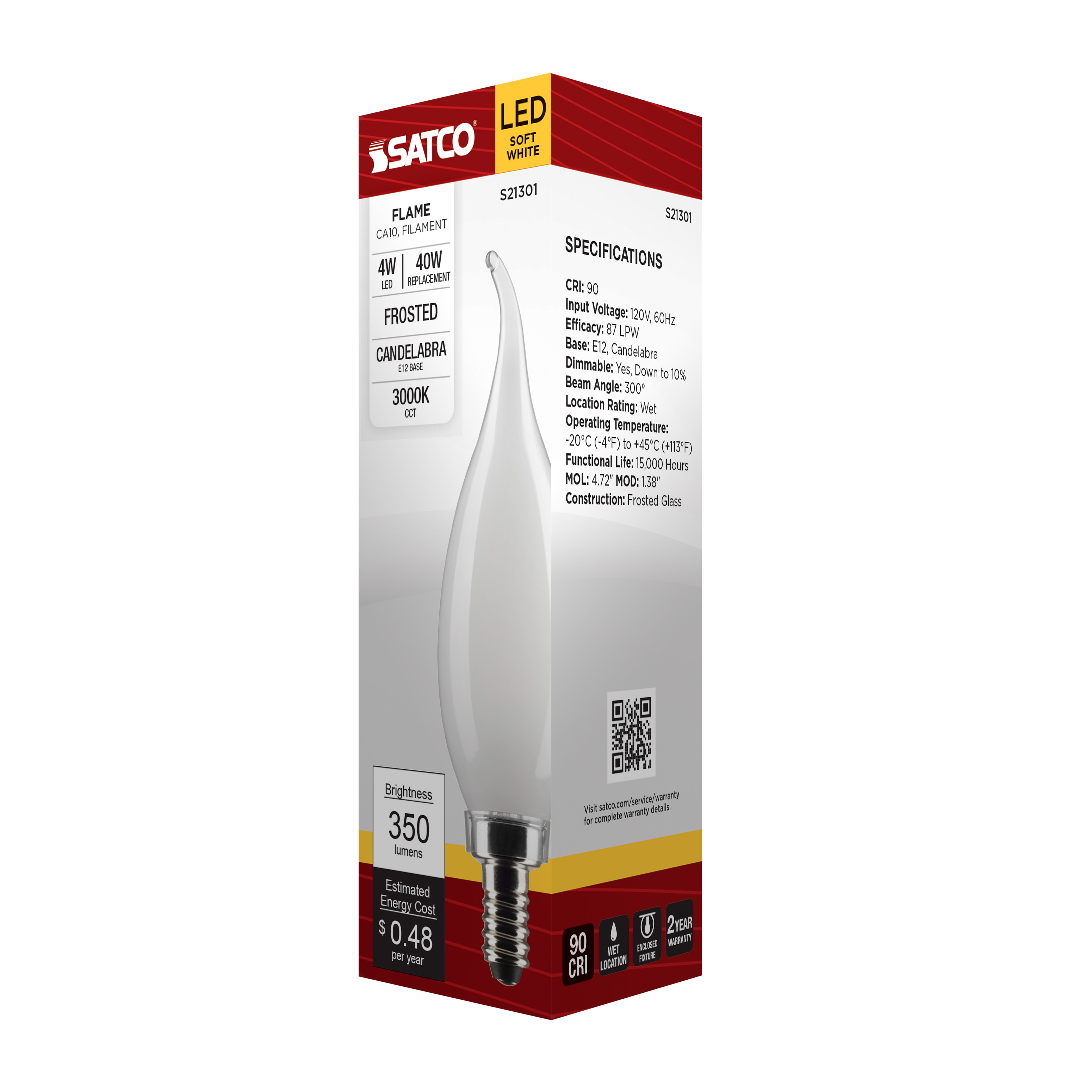 4CA10/LED/930/FR/120V/E12 - S21301