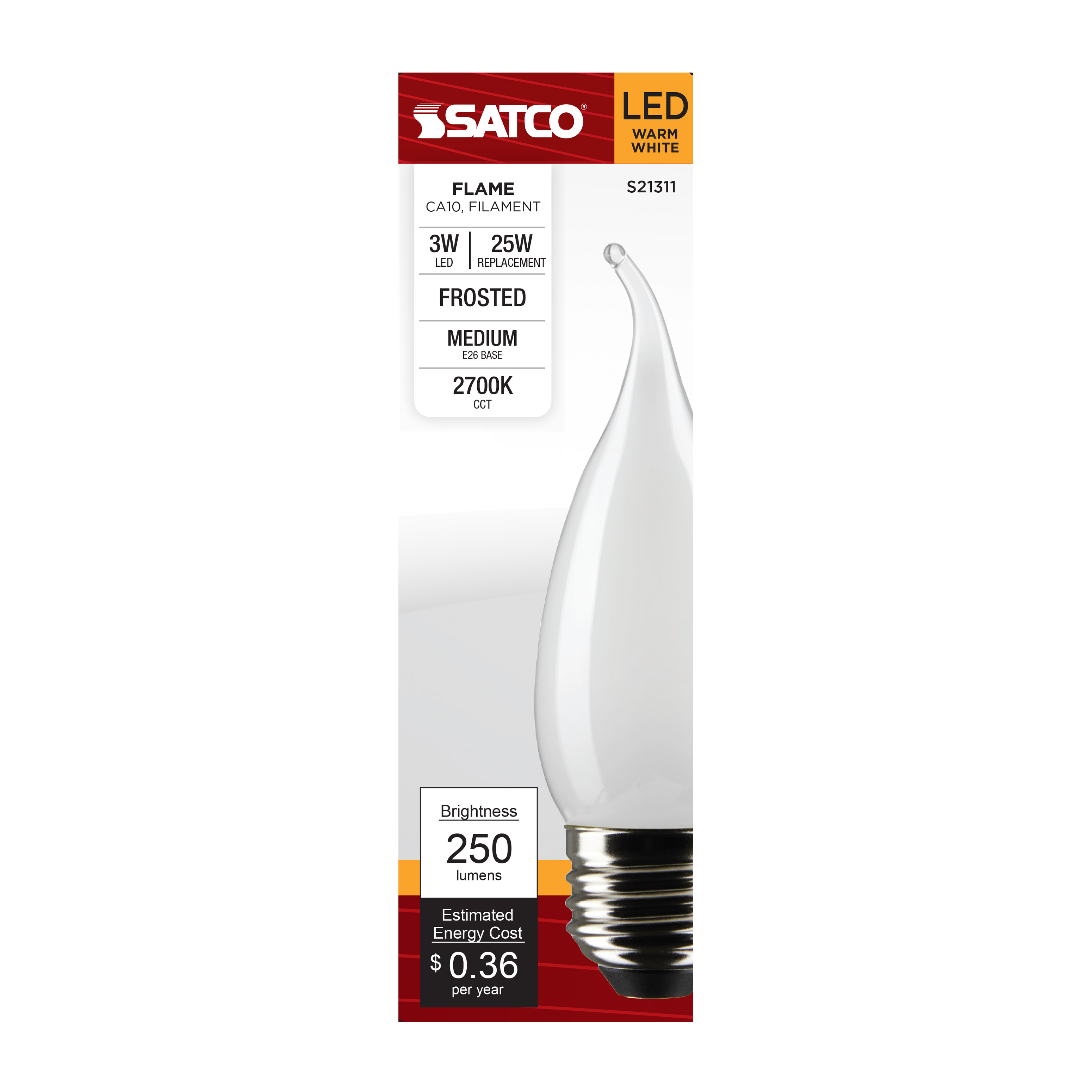 3CA10/LED/927/FR/120V/E26 - S21311