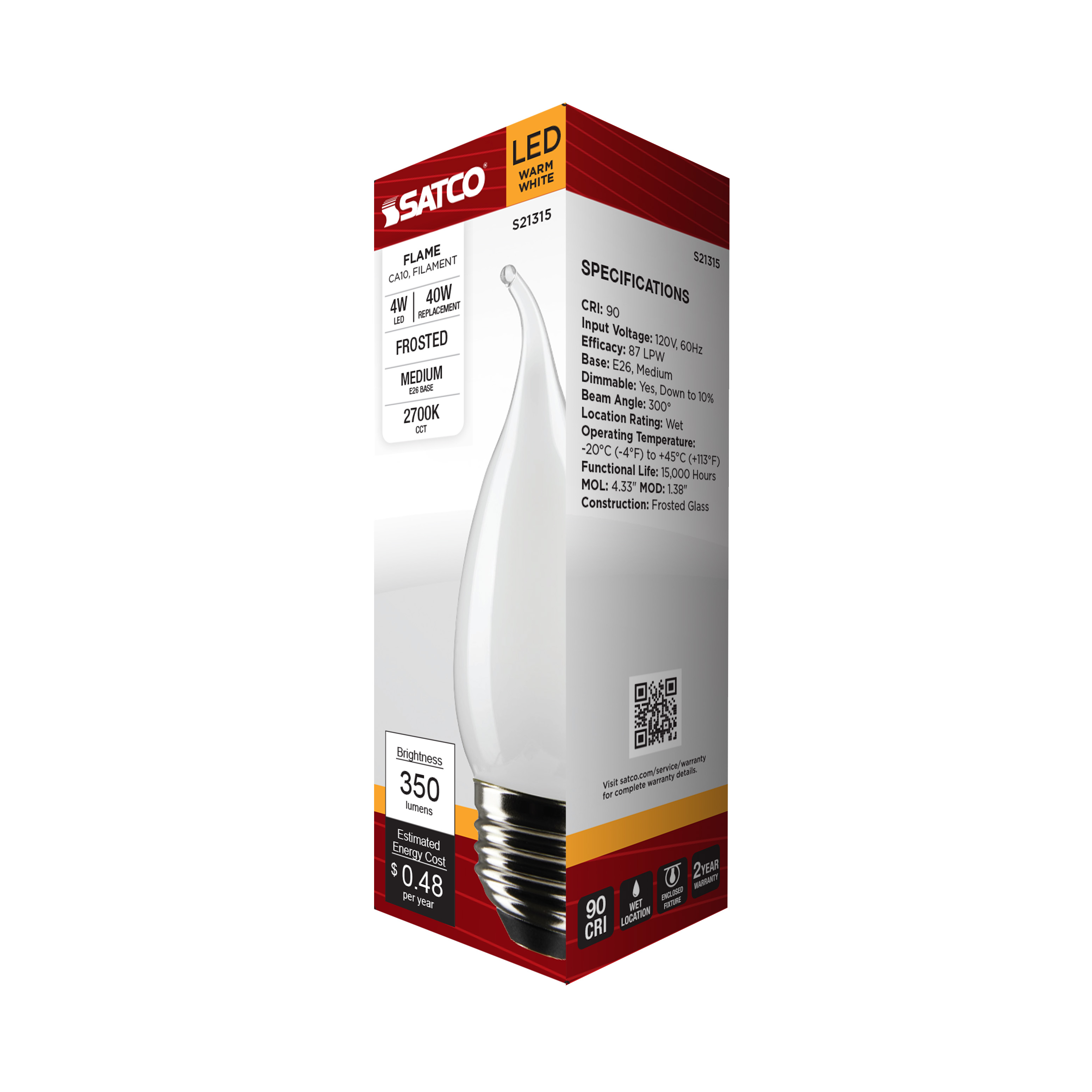 4CA10/LED/927/FR/120V/E26 - S21315