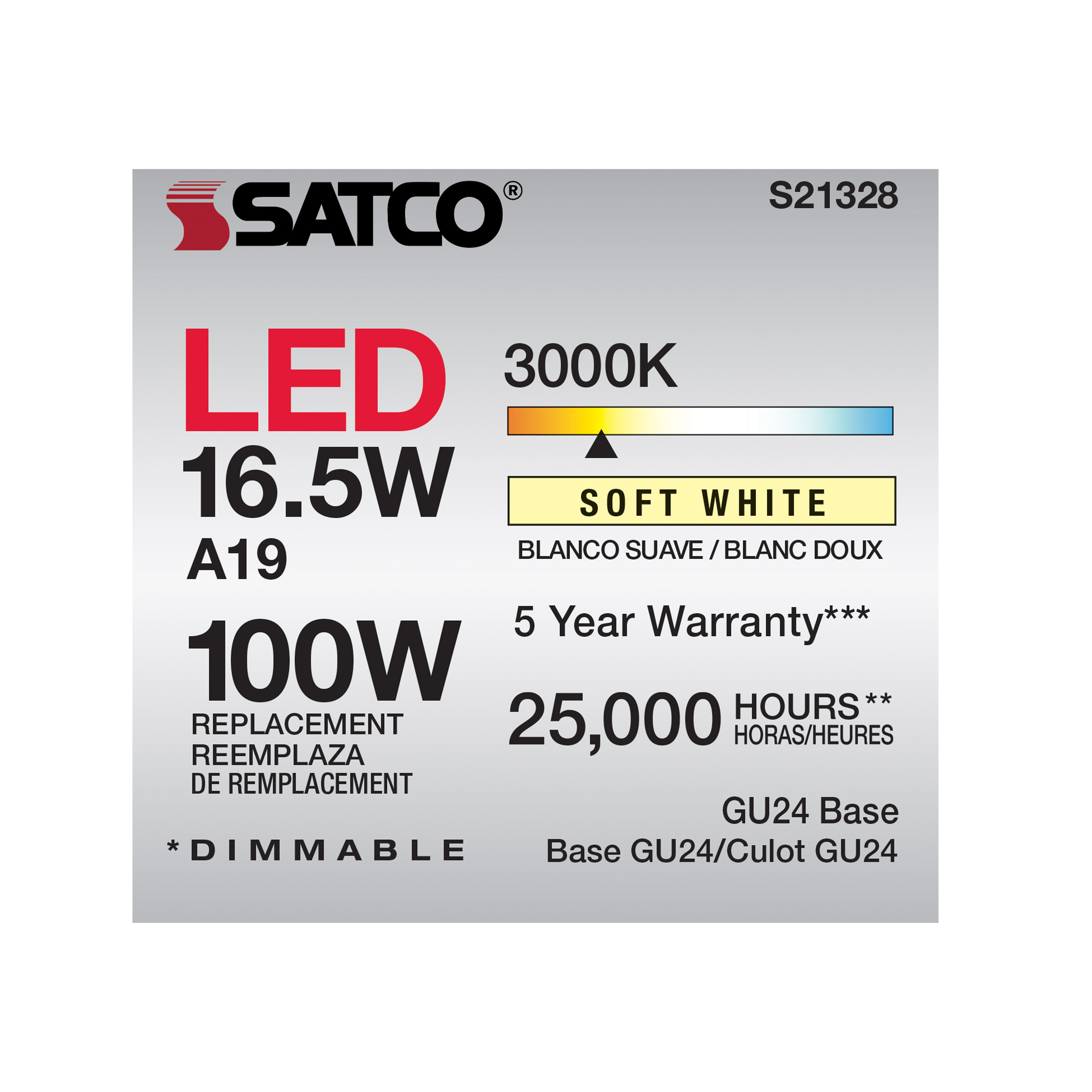 16.5A19LED/930/GU24/120V - S21328