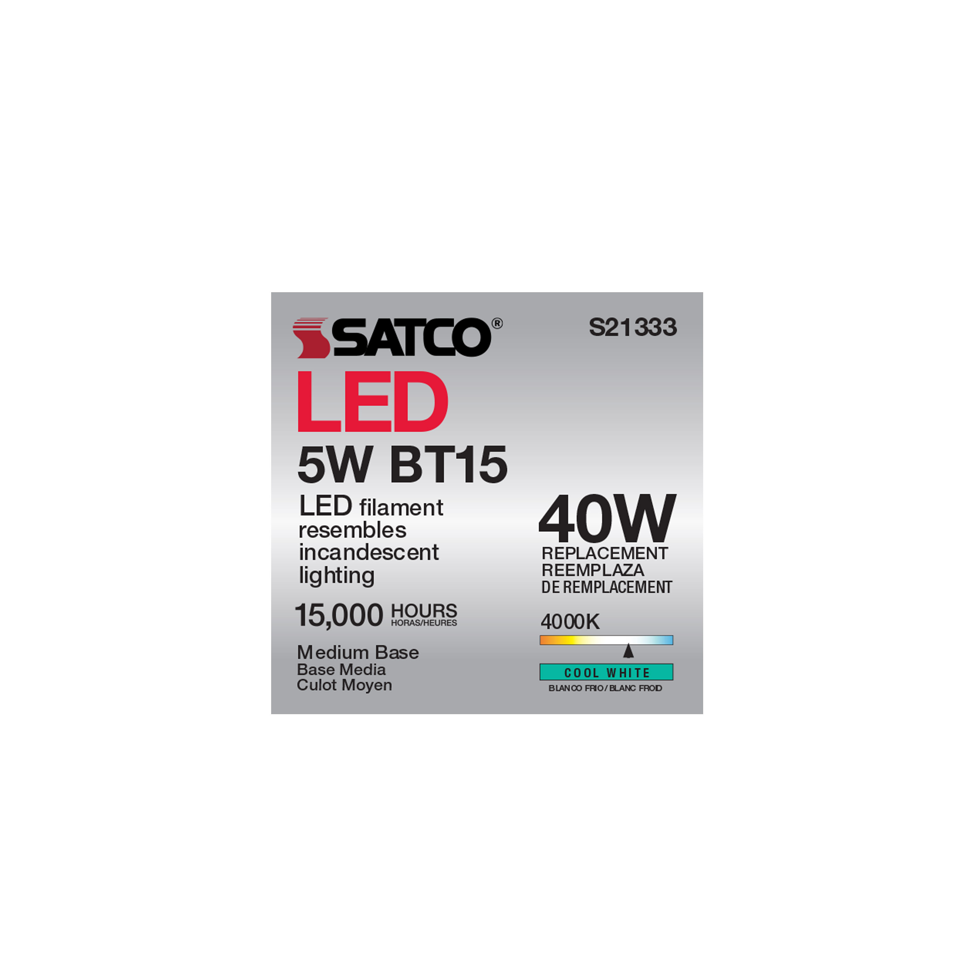 5BT15/WH/LED/940/120V - S21333