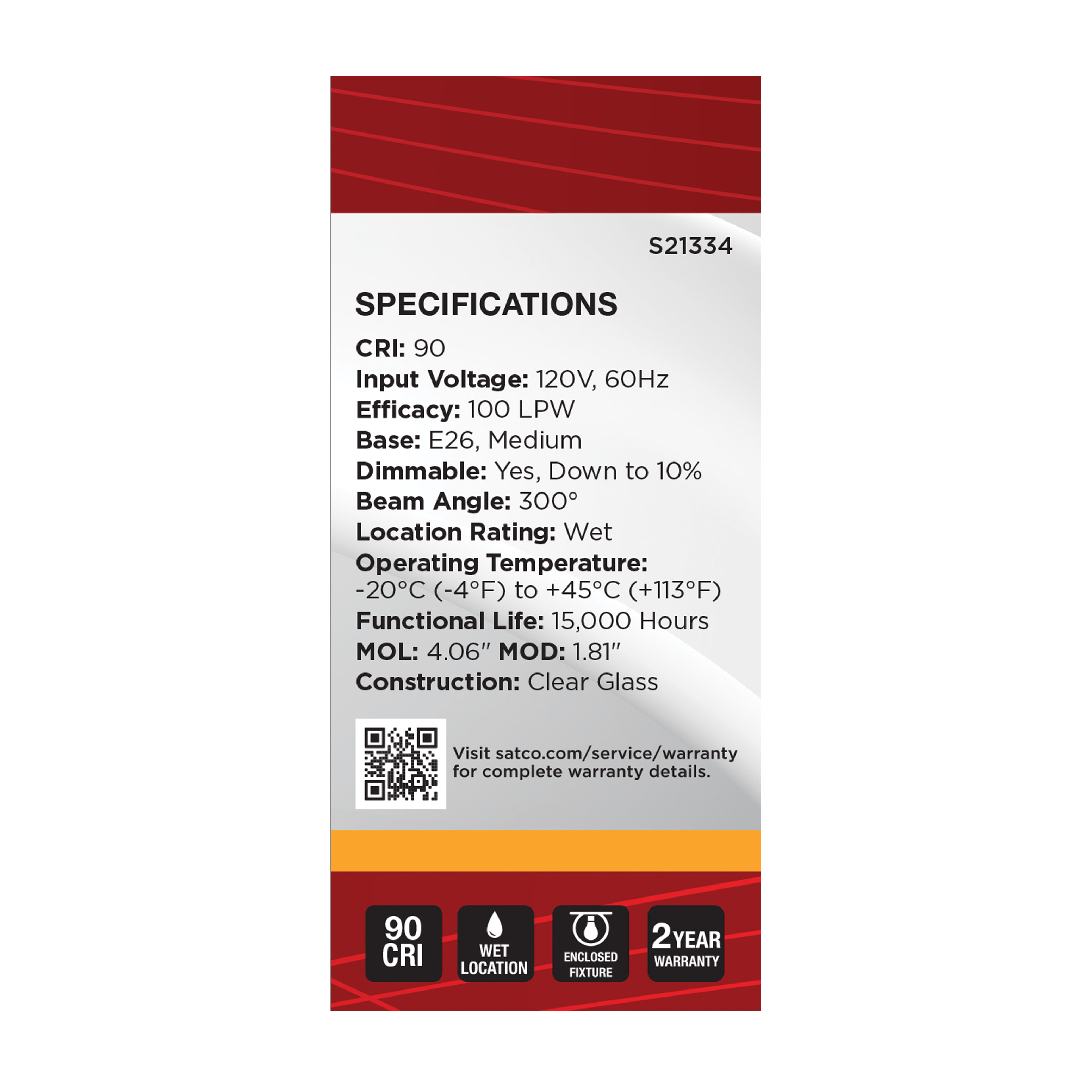 8BT15/CL/LED/927/120V - S21334