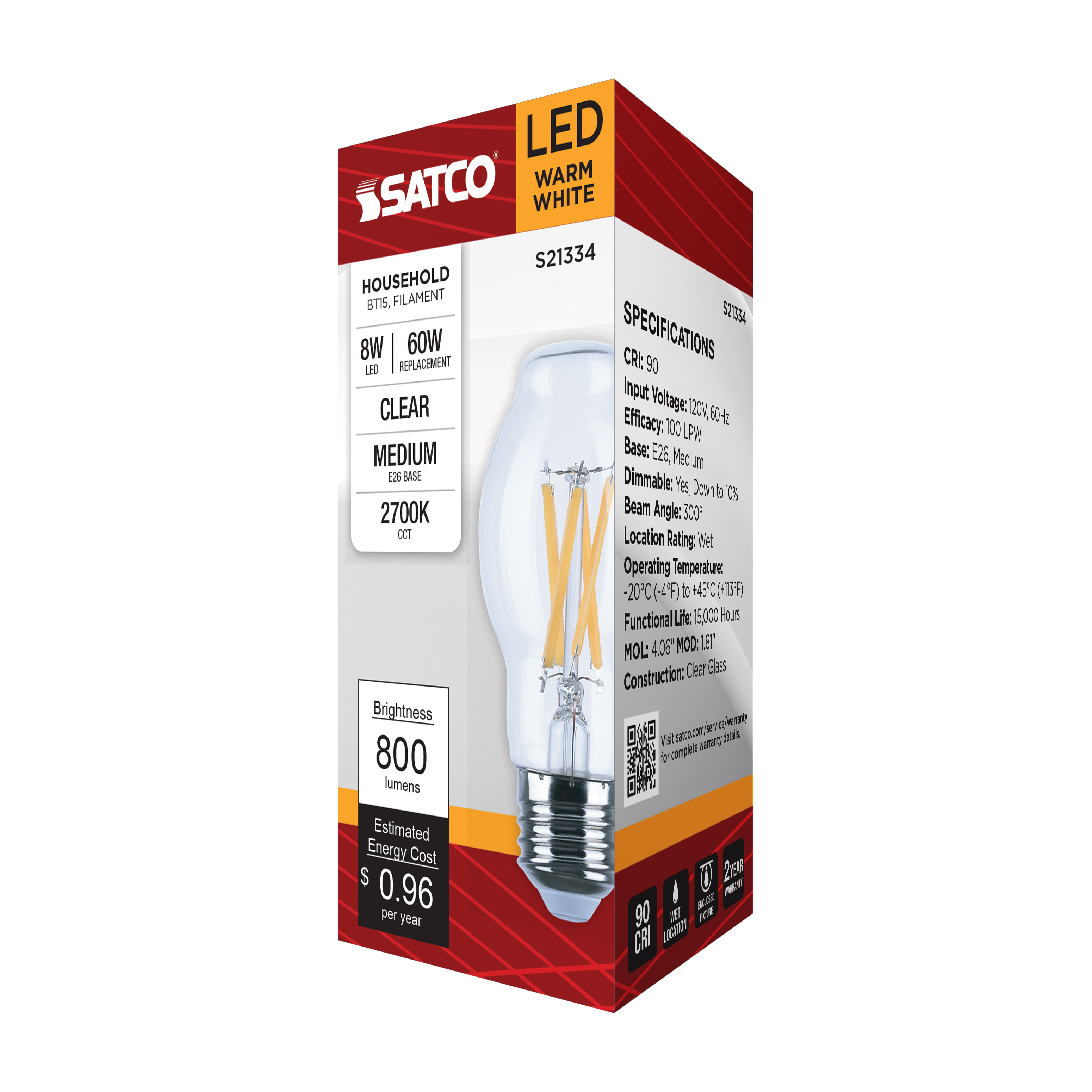 8BT15/CL/LED/927/120V - S21334