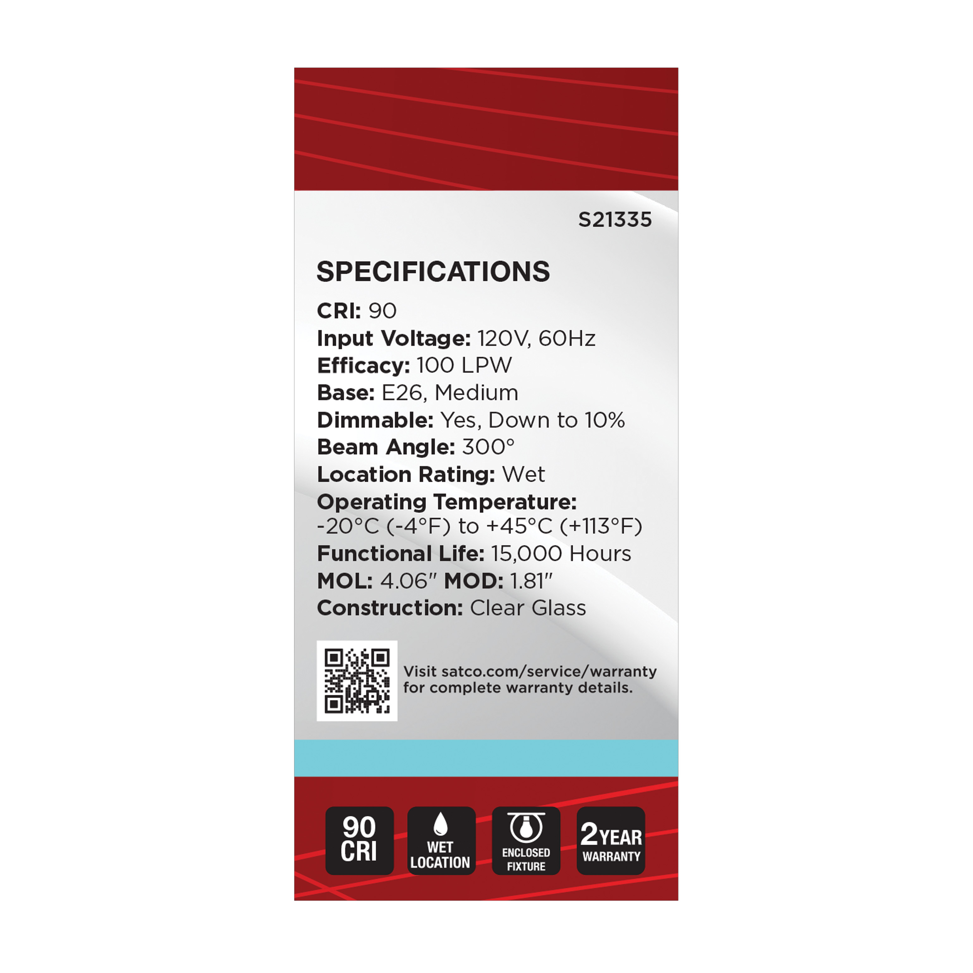 8BT15/CL/LED/940/120V - S21335