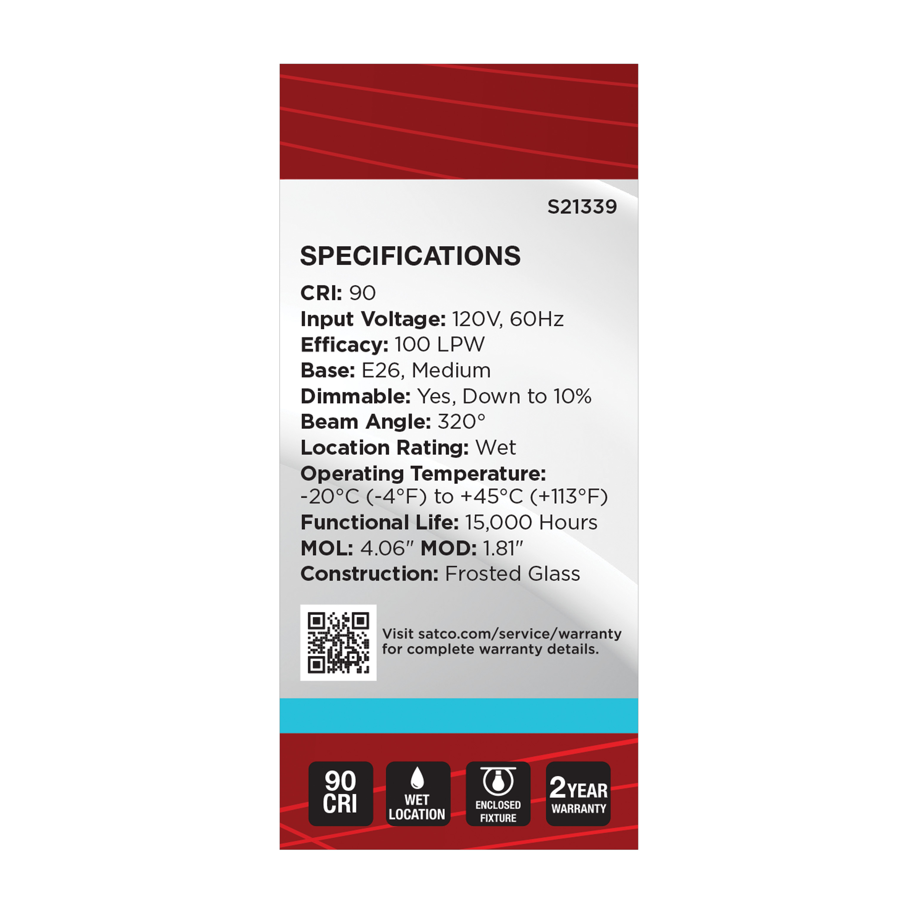 8BT15/WH/LED/950/120V - S21339