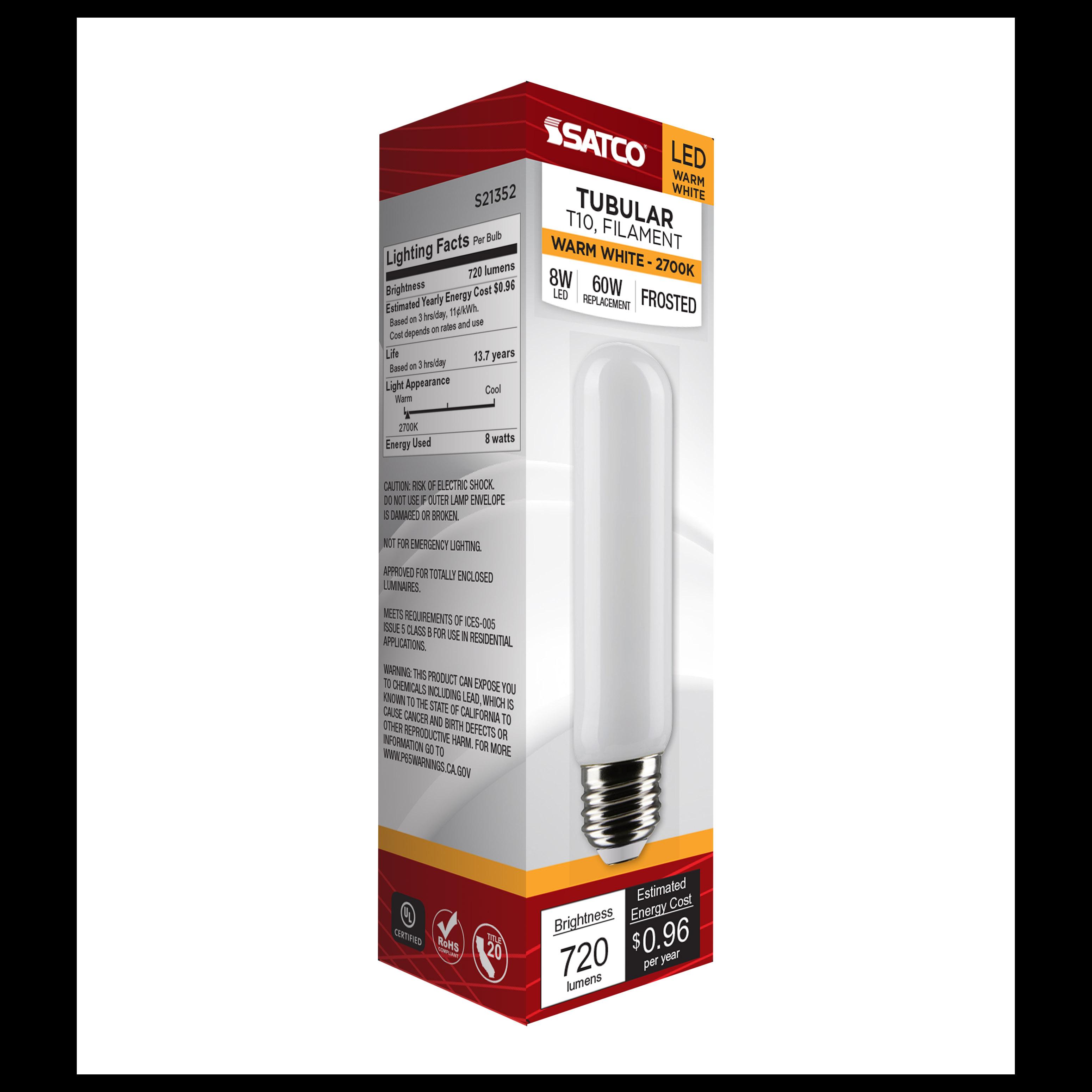 8T10/LED/FR/927/120V/E26 - S21352