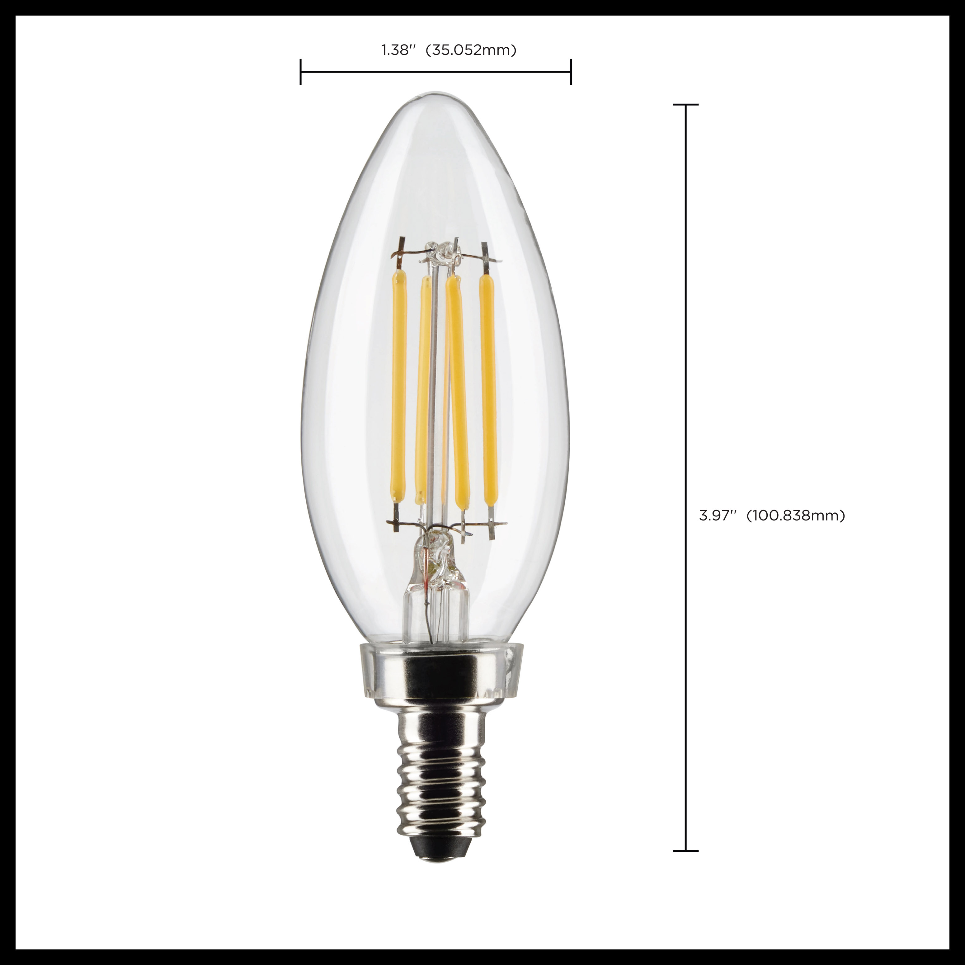 4B11/LED/927/CL/120V/E12/3PK - S21366