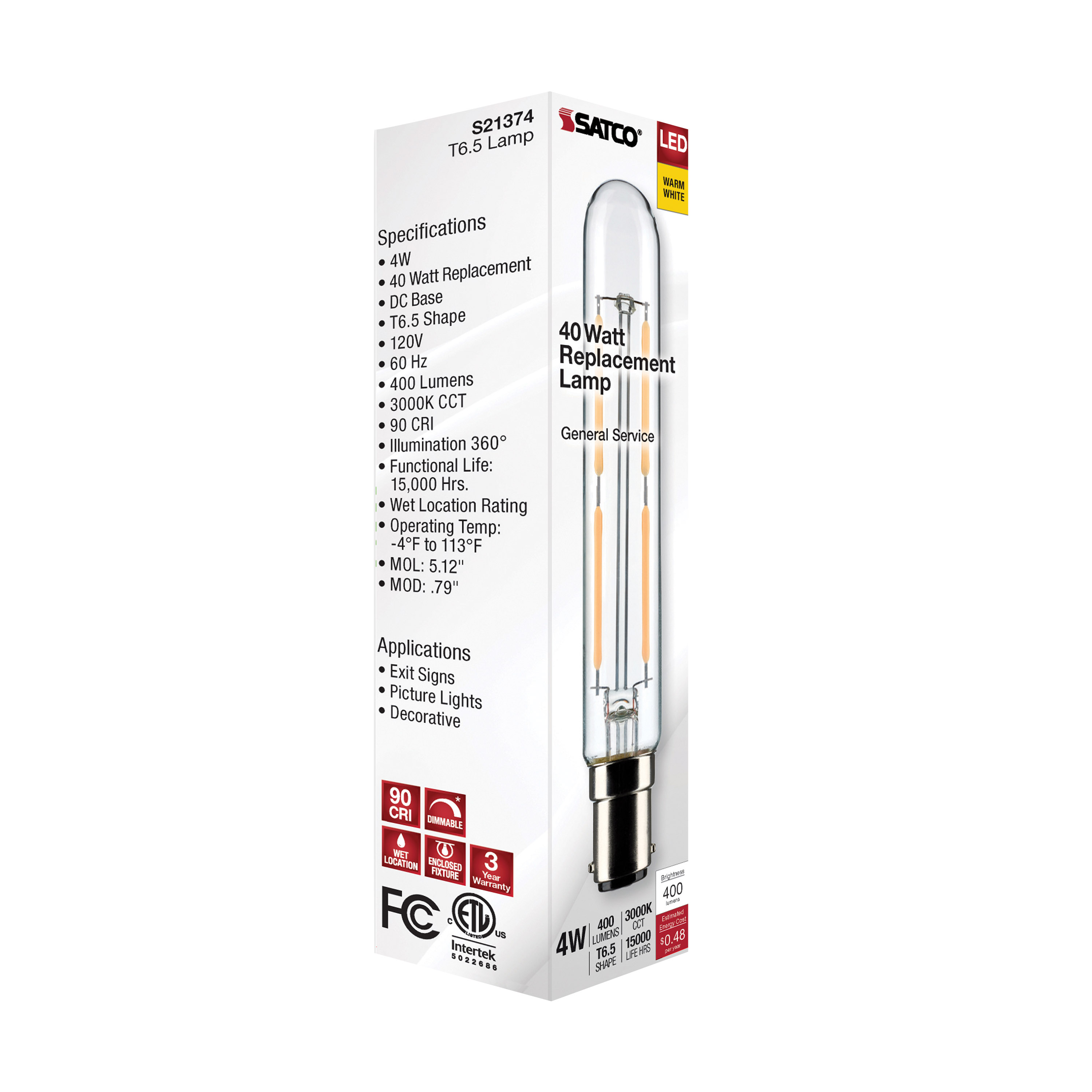 4T6.5/LED/CL/930/120V/DC - S21374