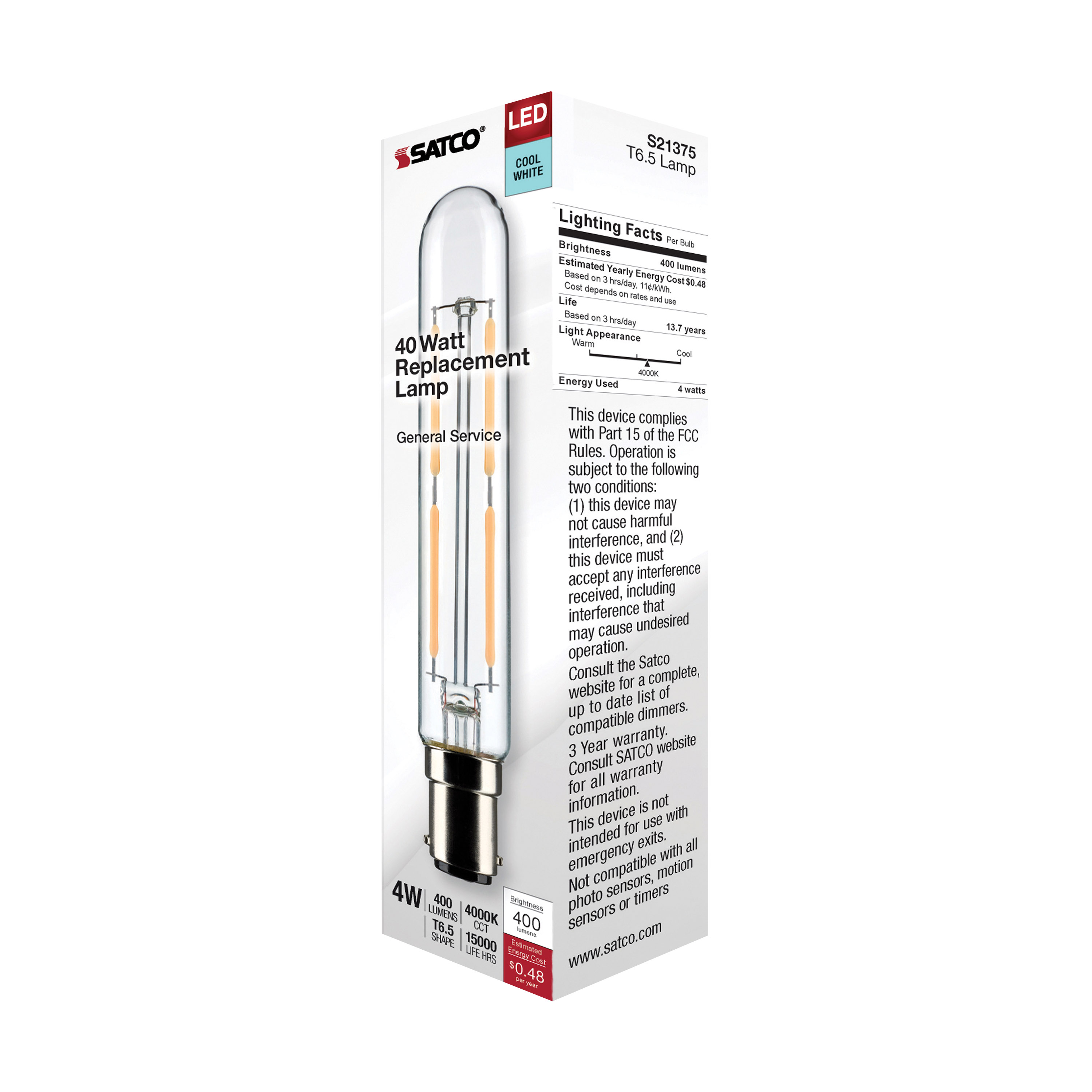 4T6.5/LED/CL/940/120V/DC - S21375