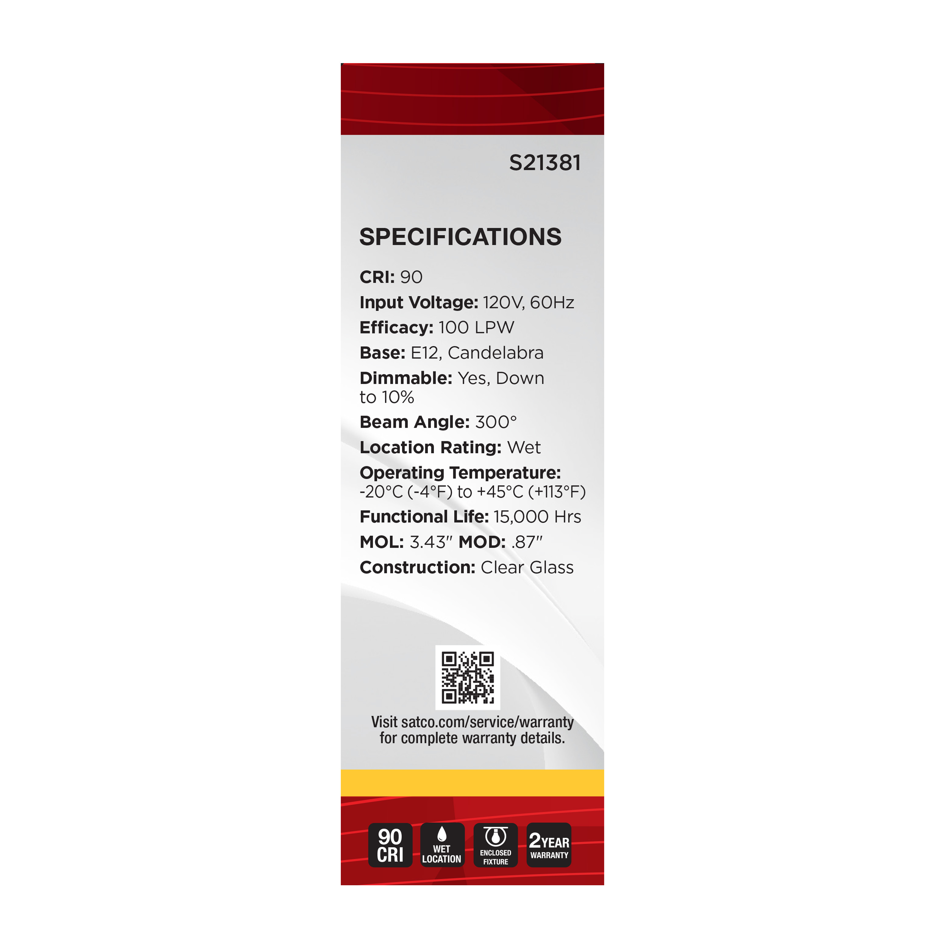 4T6L/930/E12/GCYS/120V/W - S21381