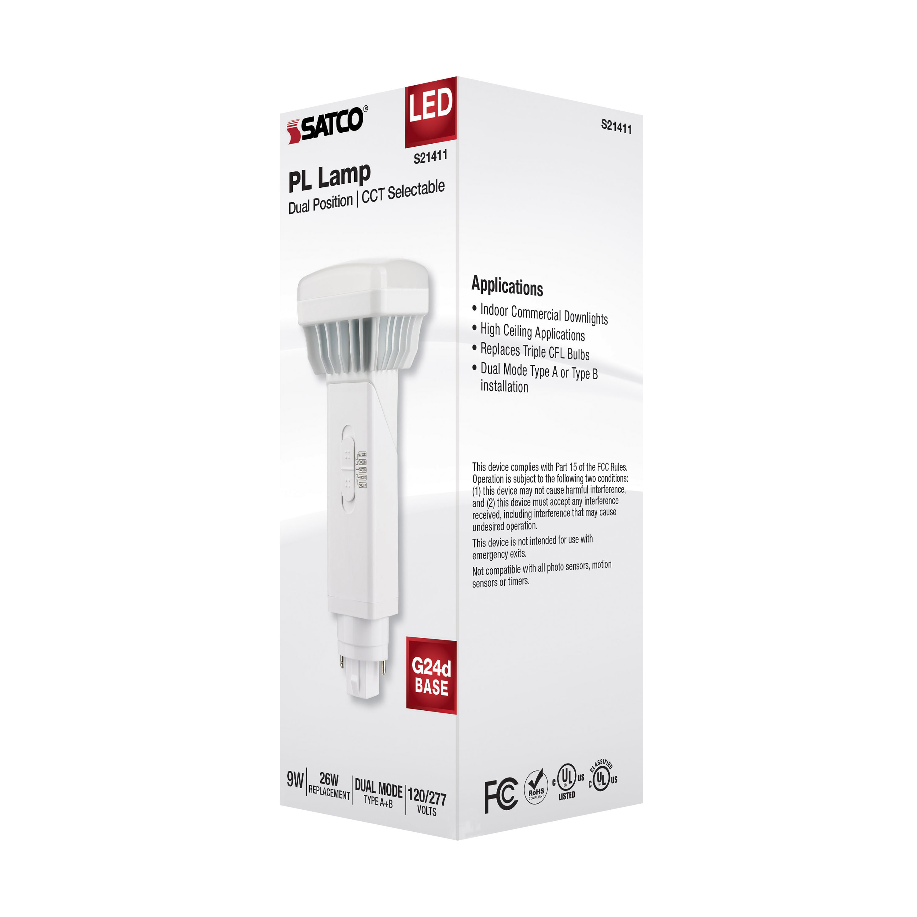 9PL/LED/HV/5CCT/A+B/G24D - S21411