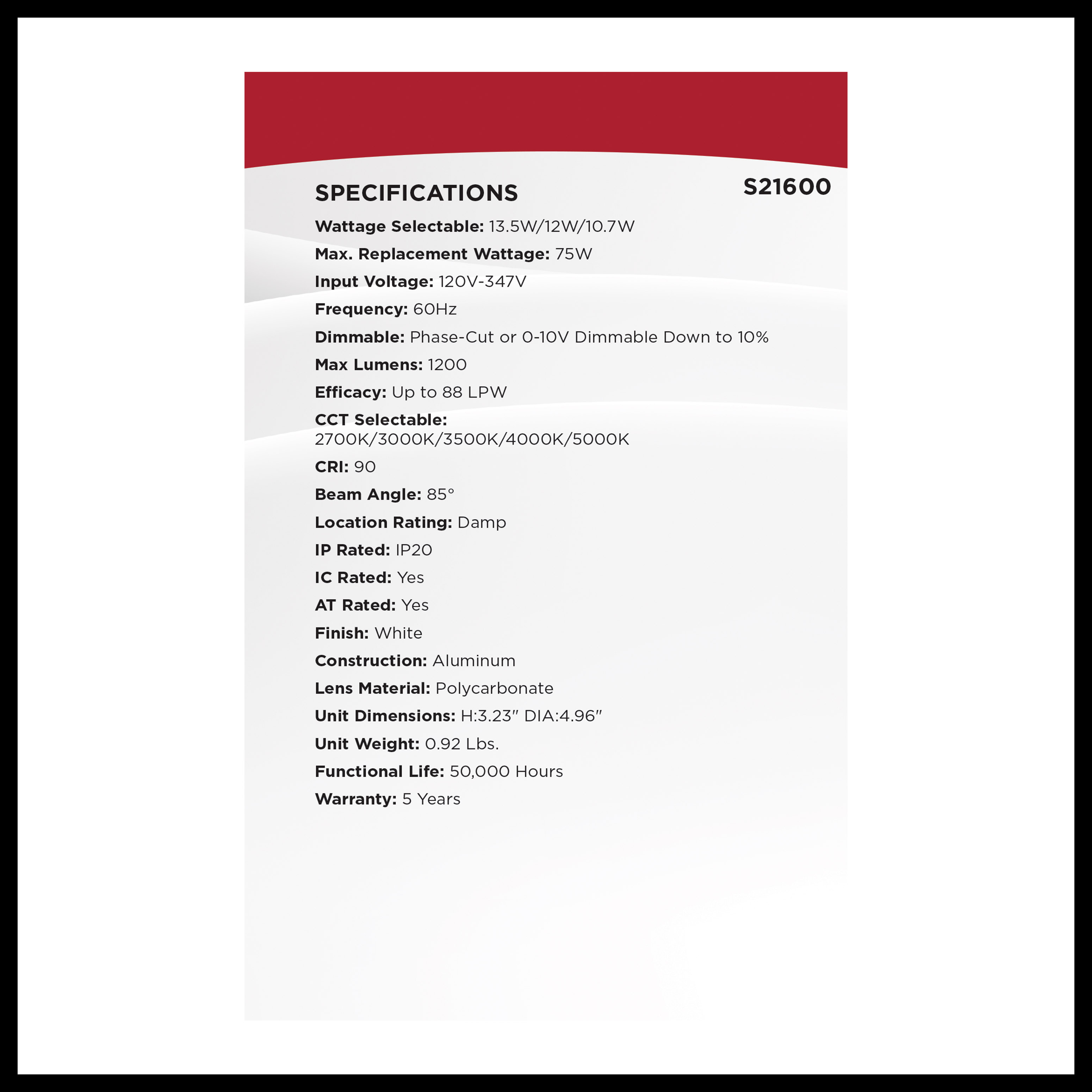 13.5W/CDL/4/120-347/FS/RND/DD - S21600