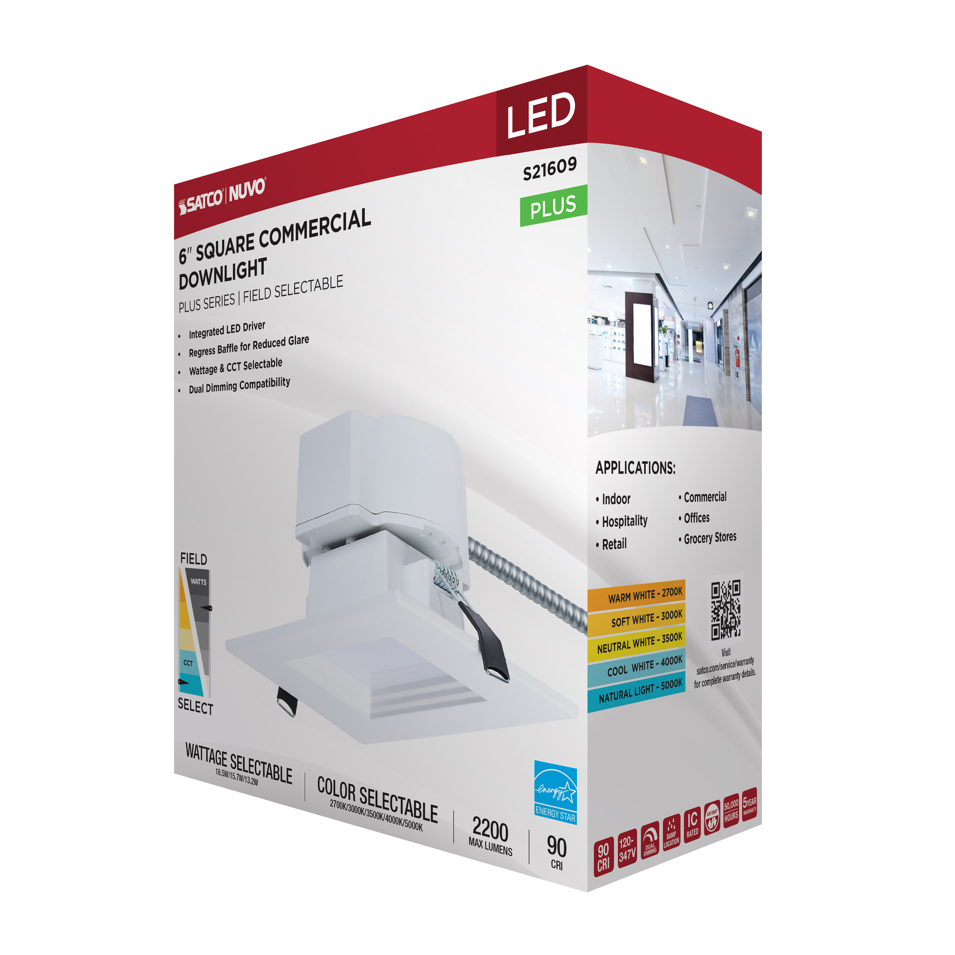 18.5W/CDL/6/120-347/FS/SQ/DD - S21609