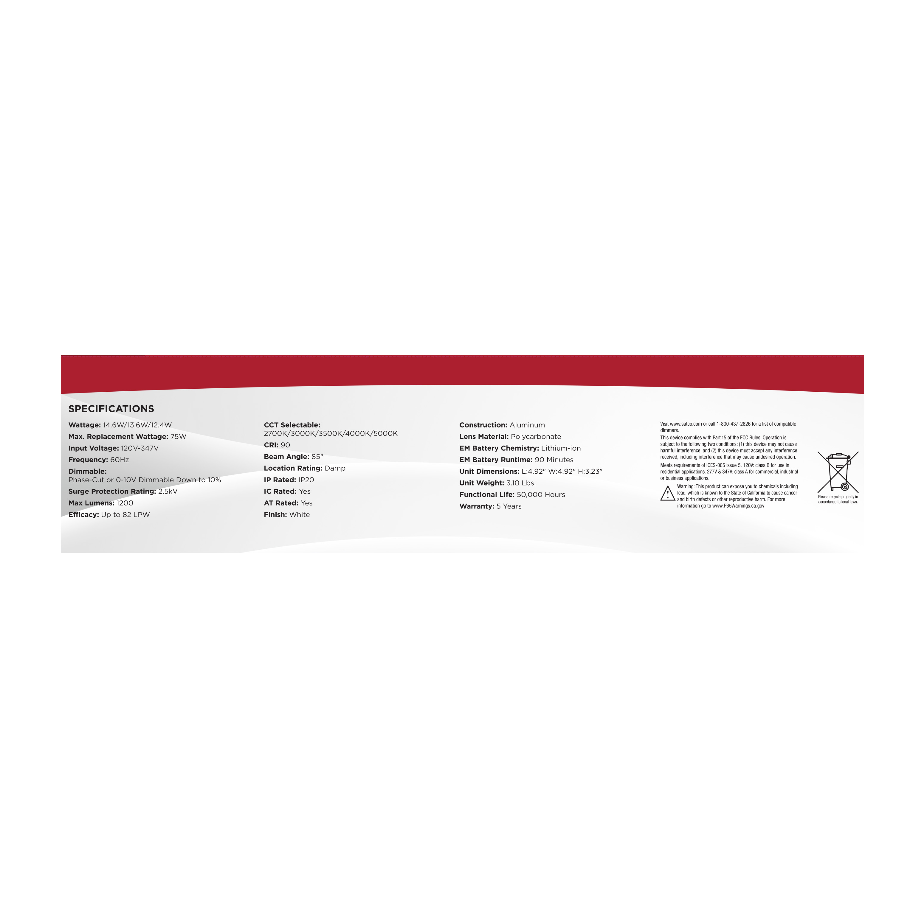 14.6W/CDL/4/120-347/FS/SQ/DD/E - S21612