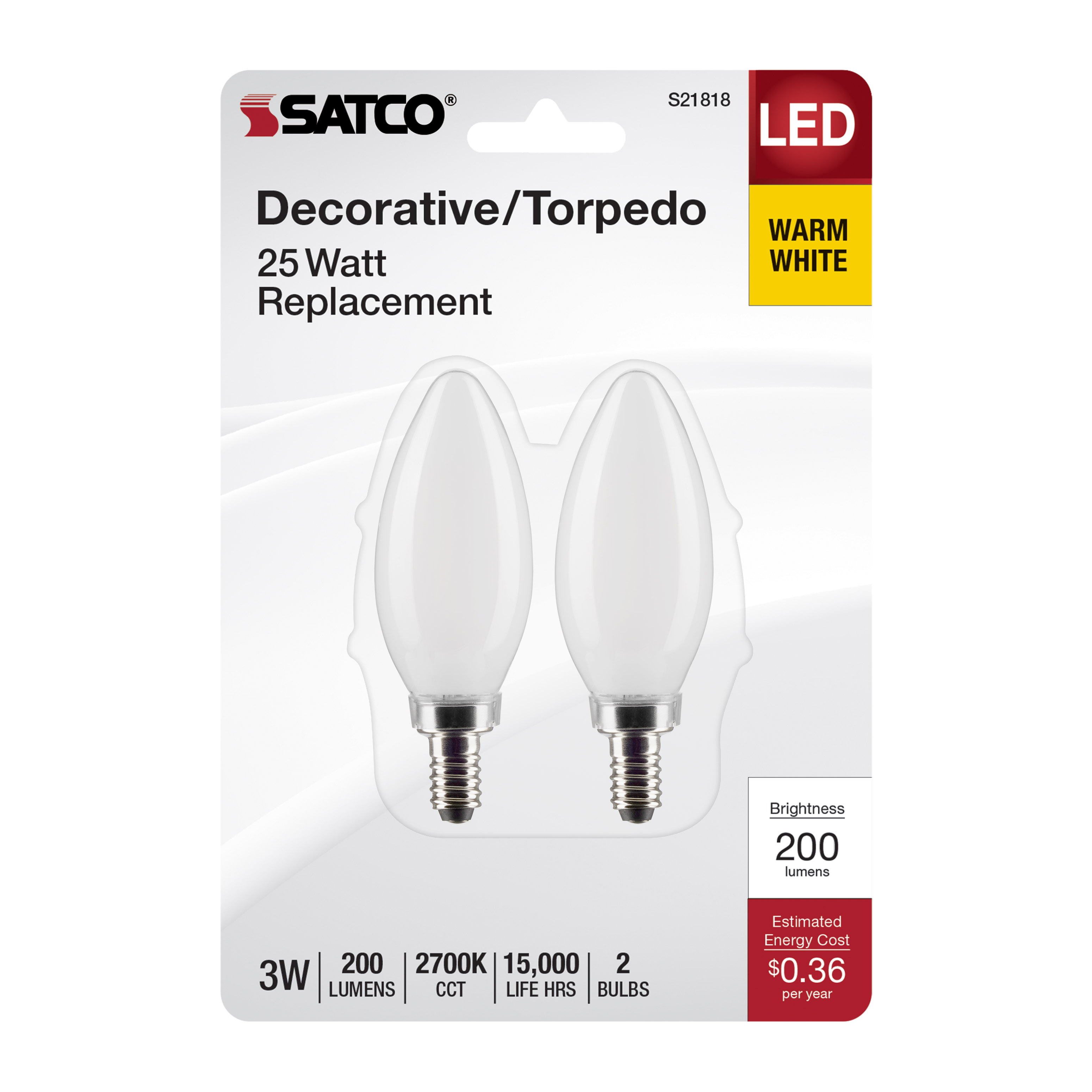 3B11/LED/927/FR/120V/E12/2CD - S21818