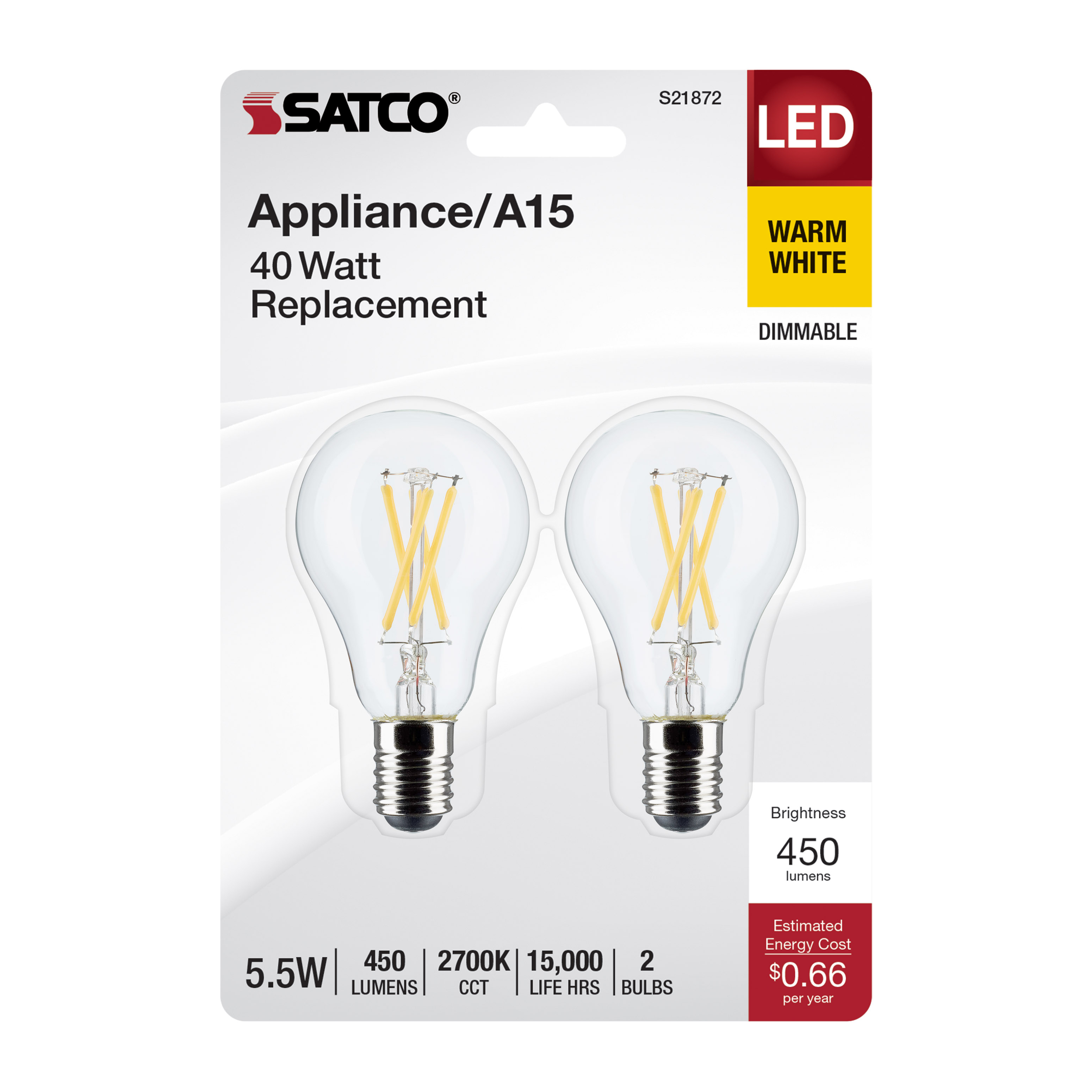 5.5A15/CL/LED/927/E17/2CD - S21872