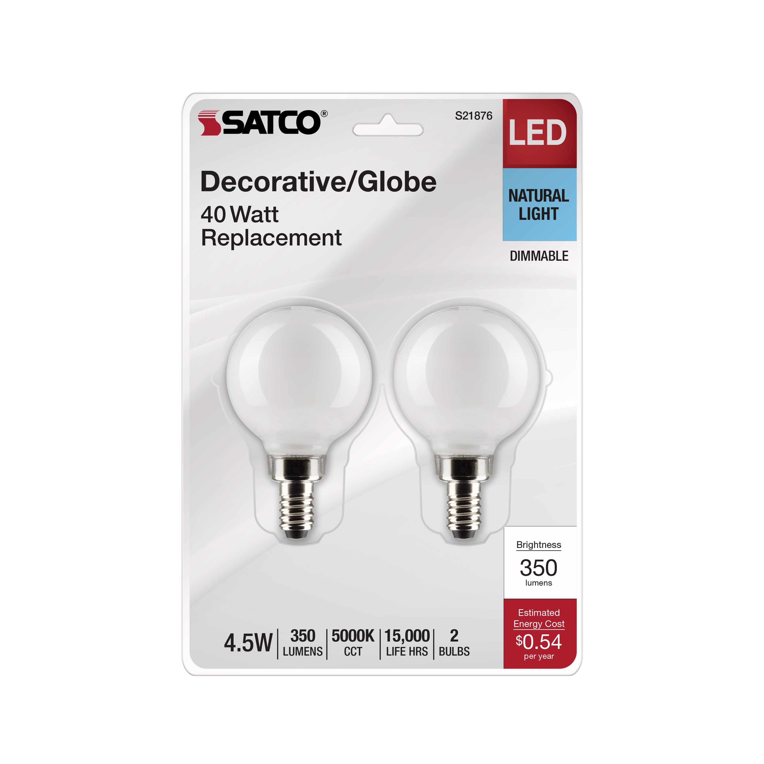 4.5G16.5/LED/WH/950/120V/E12/2 - S21876