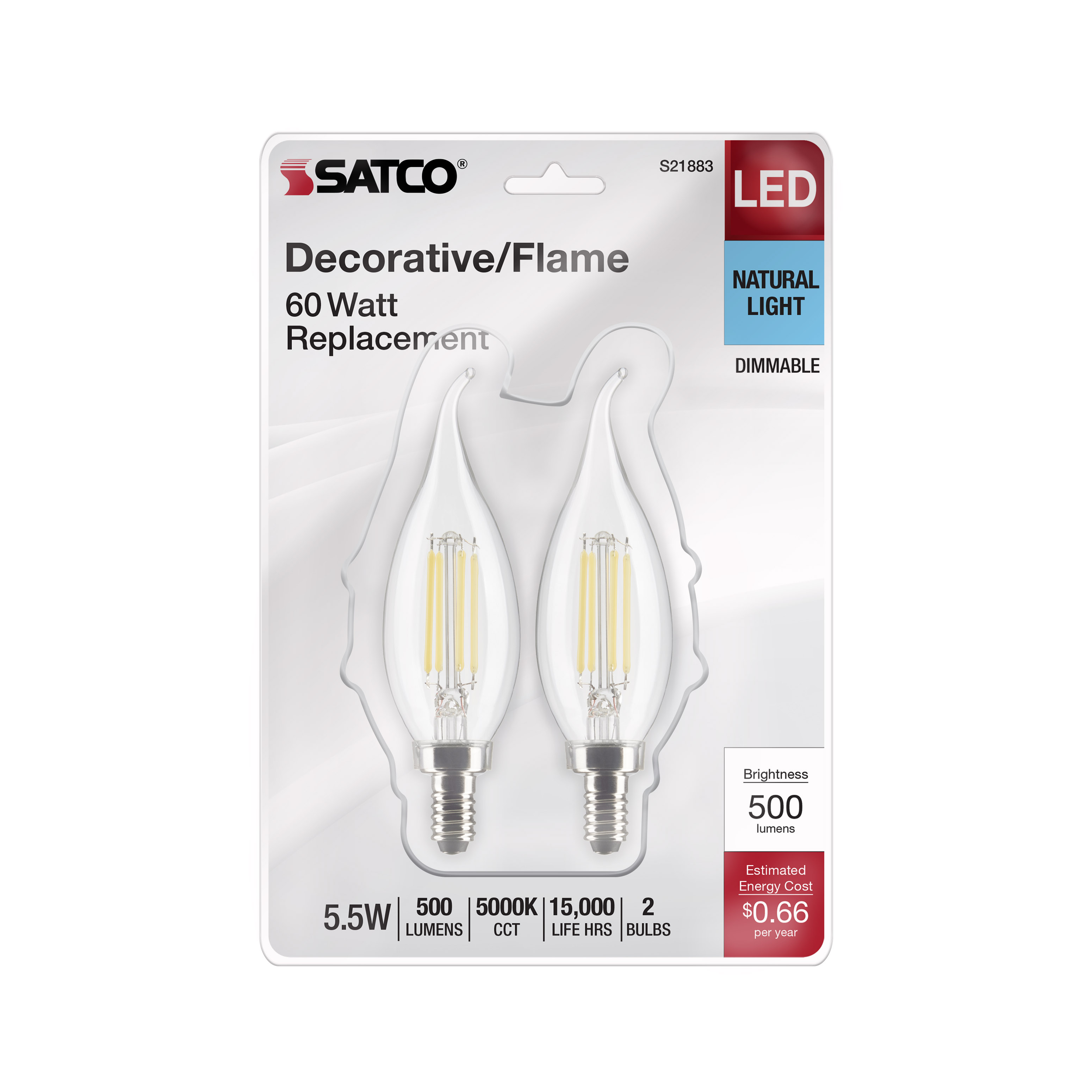 5.5CA10/LED/950/CL/120V/E12/2C - S21883