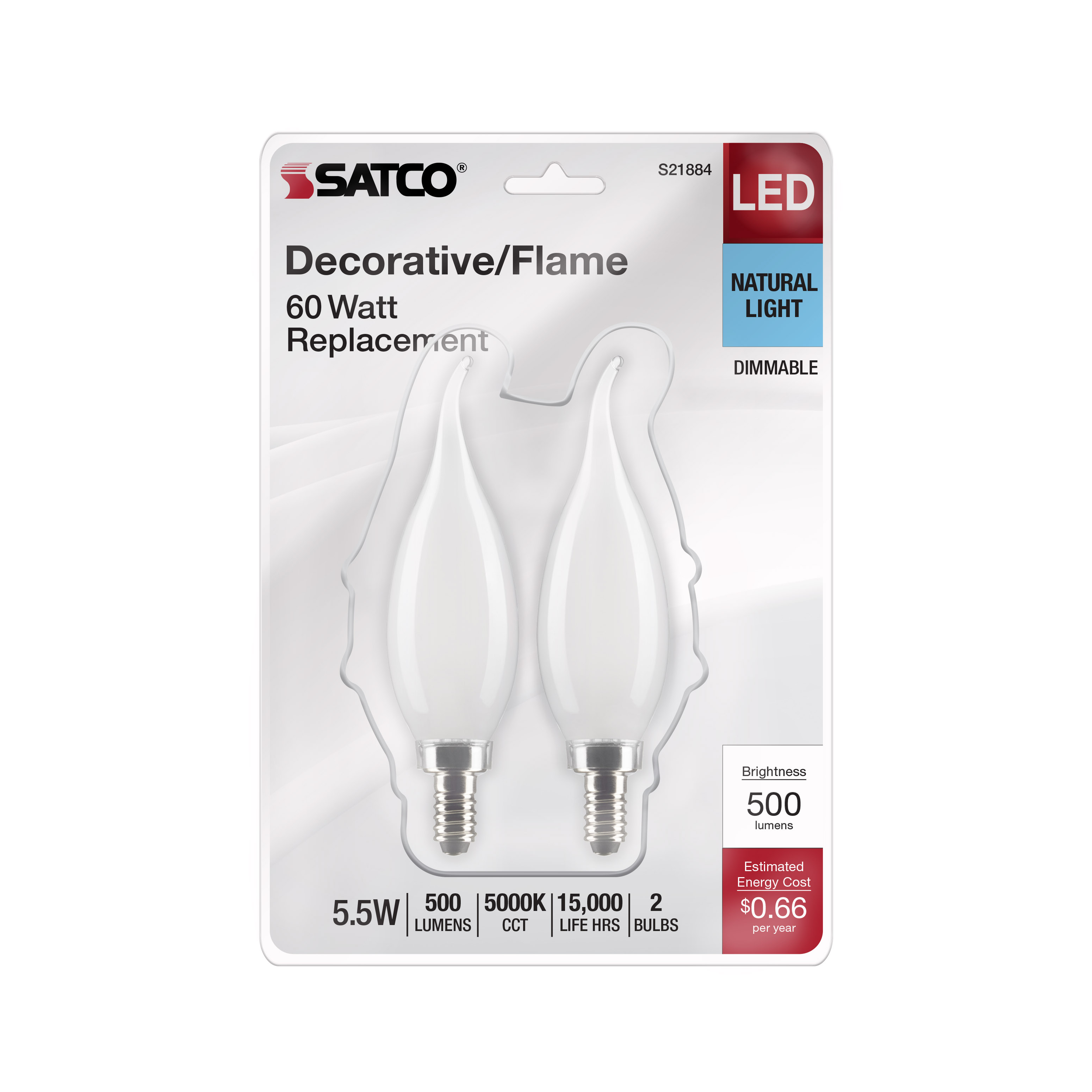 5.5CA10/LED/950/FR/120V/E12/2C - S21884