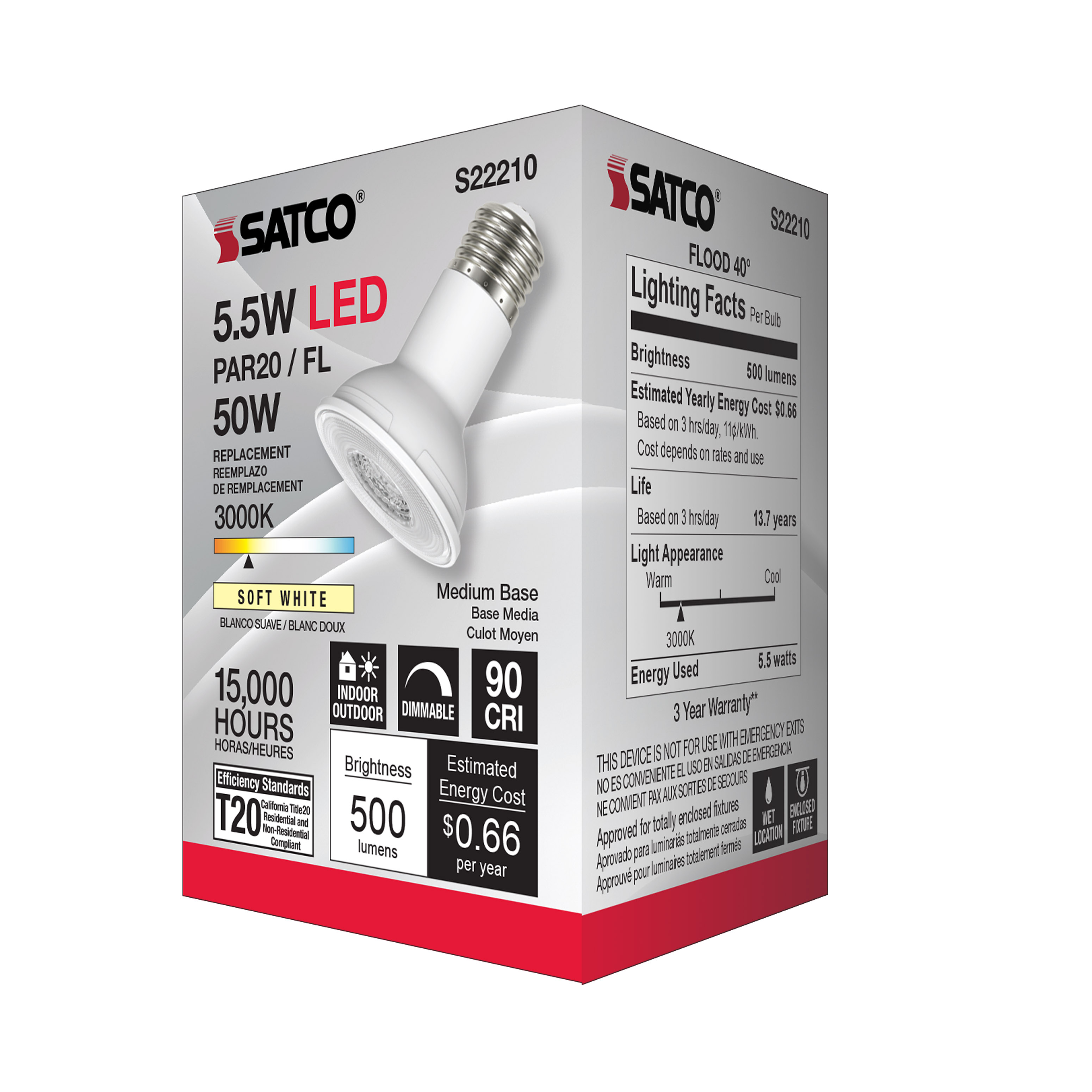 5.5PAR20/LED/930/FL/120V - S22210