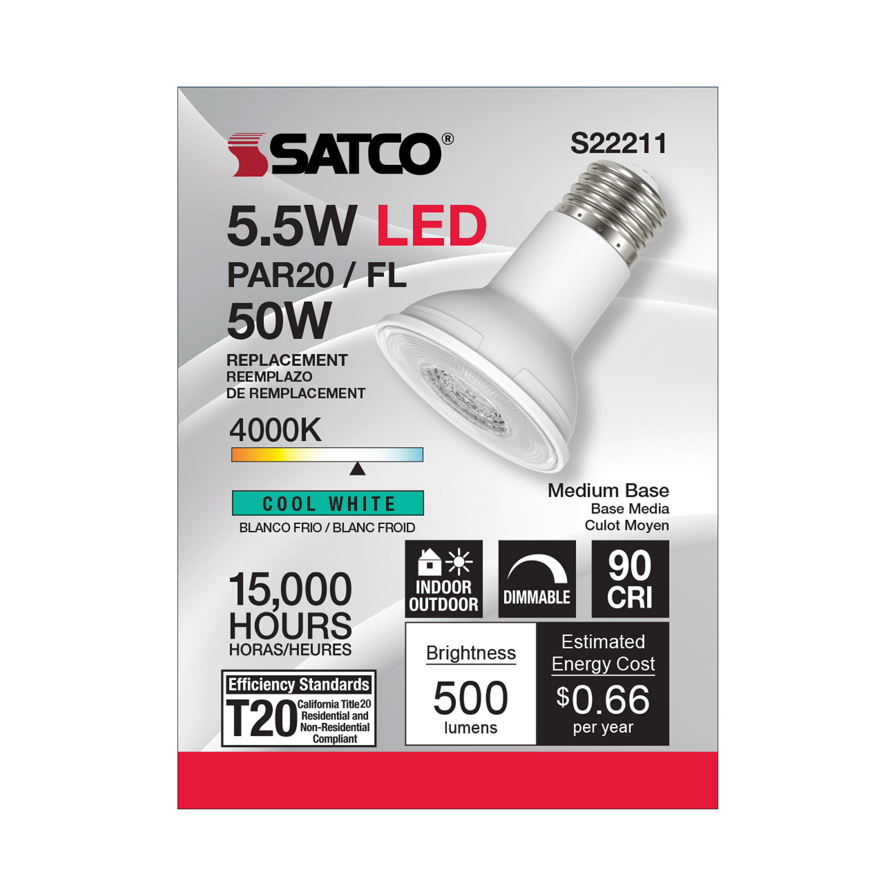 5.5PAR20/LED/940/FL/120V - S22211
