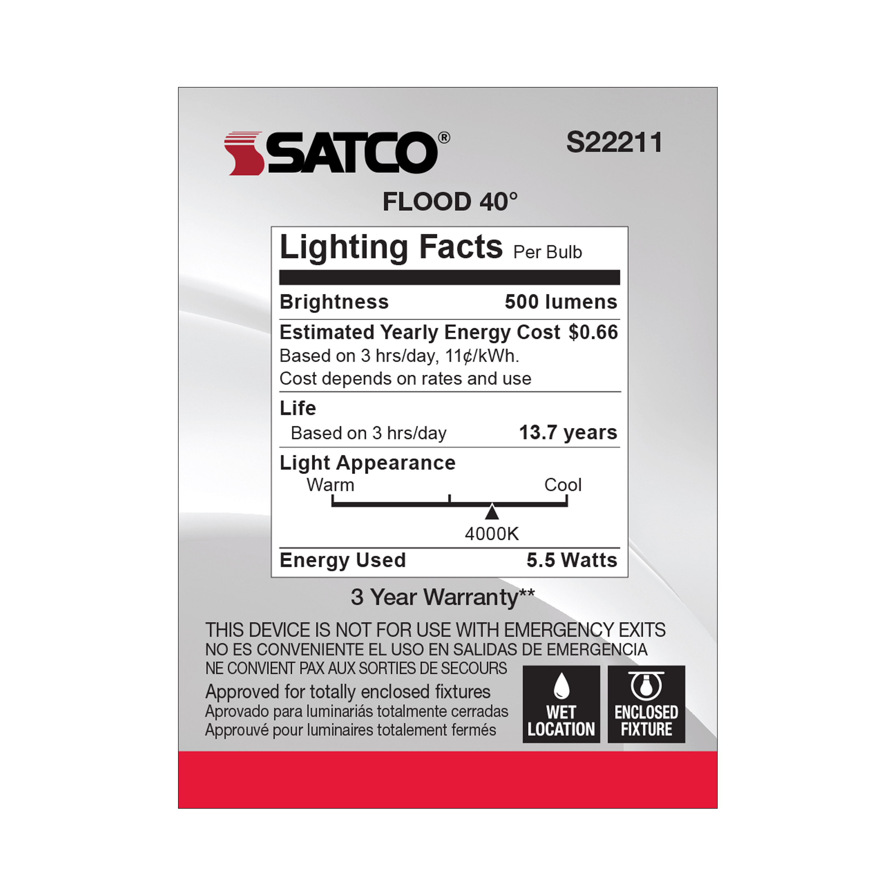 5.5PAR20/LED/940/FL/120V - S22211