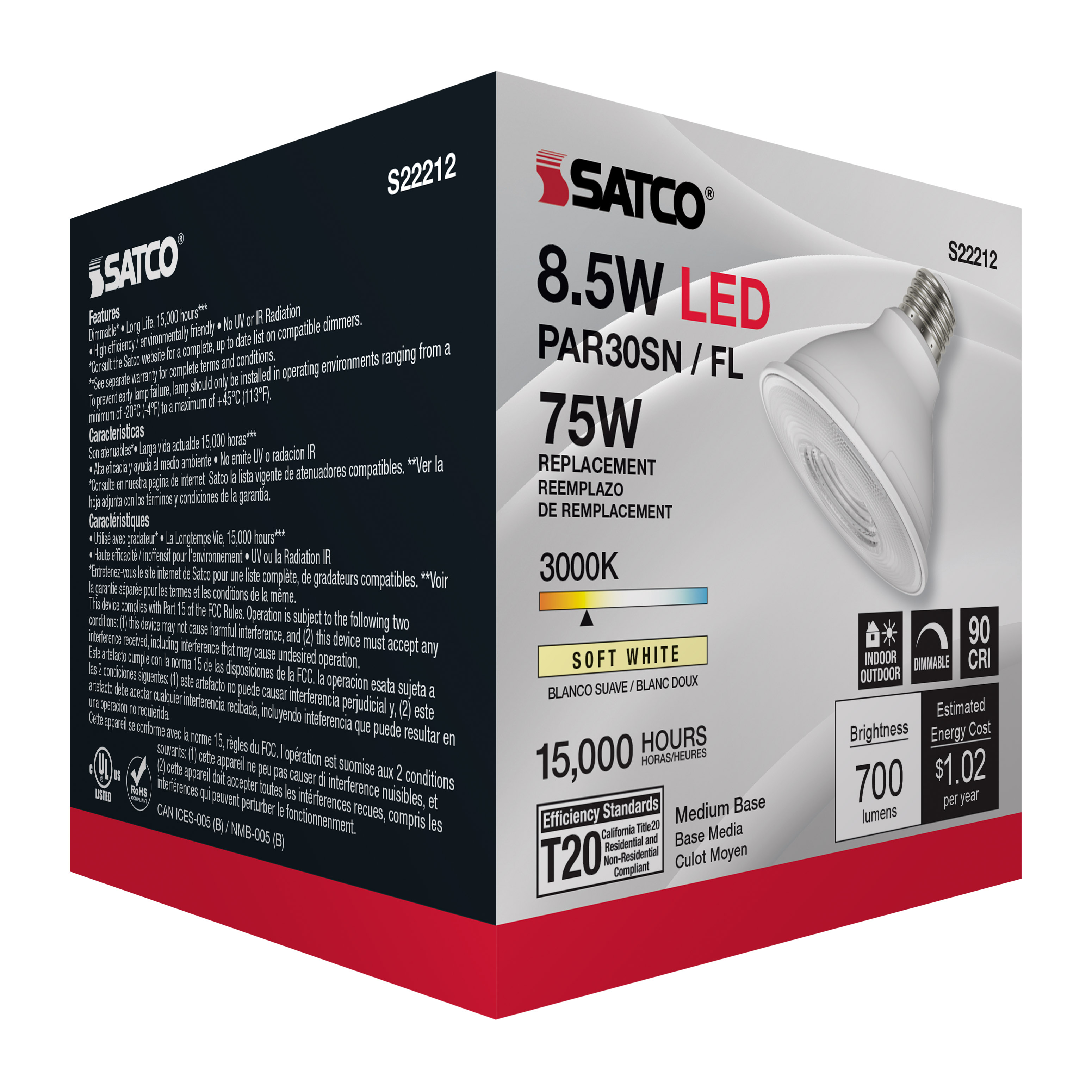 8.5PAR30S/LED/930/FL/120V - S22212