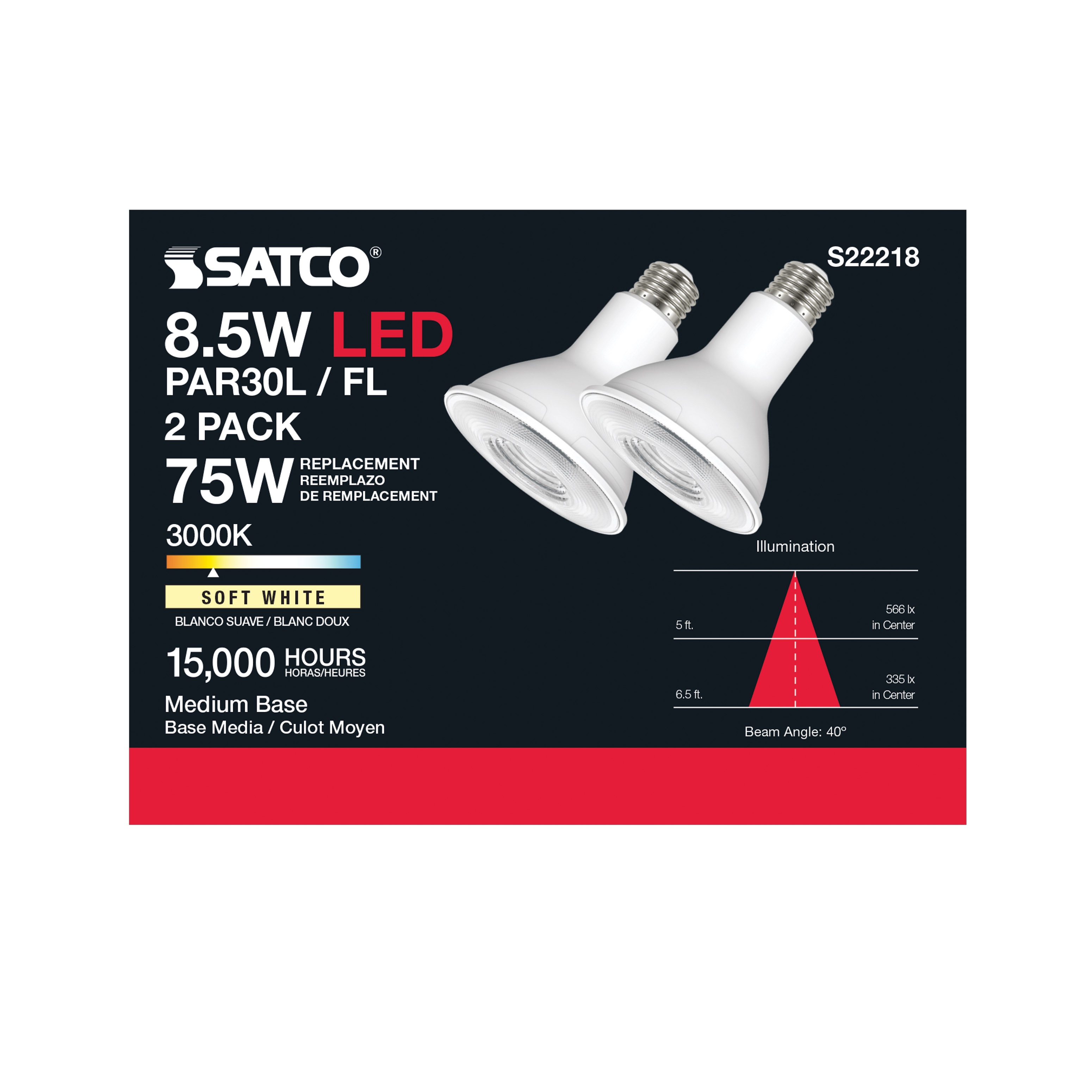 8.5PAR30L/LED/930/FL/120V/2PK - S22218