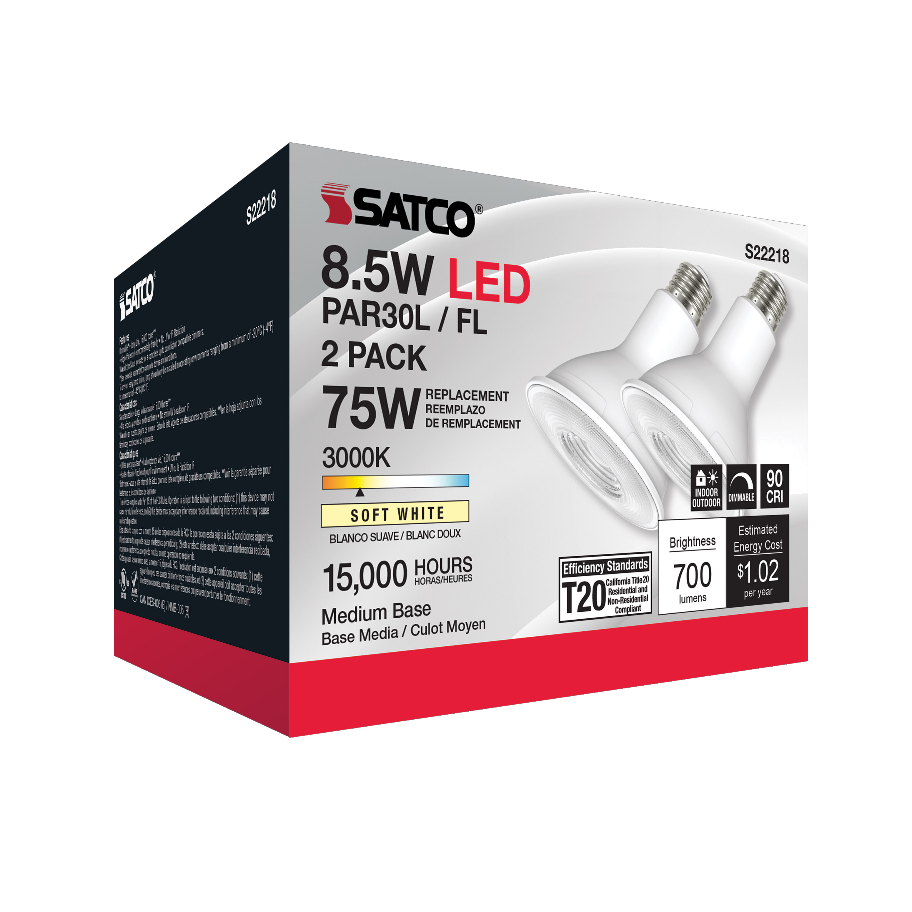 8.5PAR30L/LED/930/FL/120V/2PK - S22218