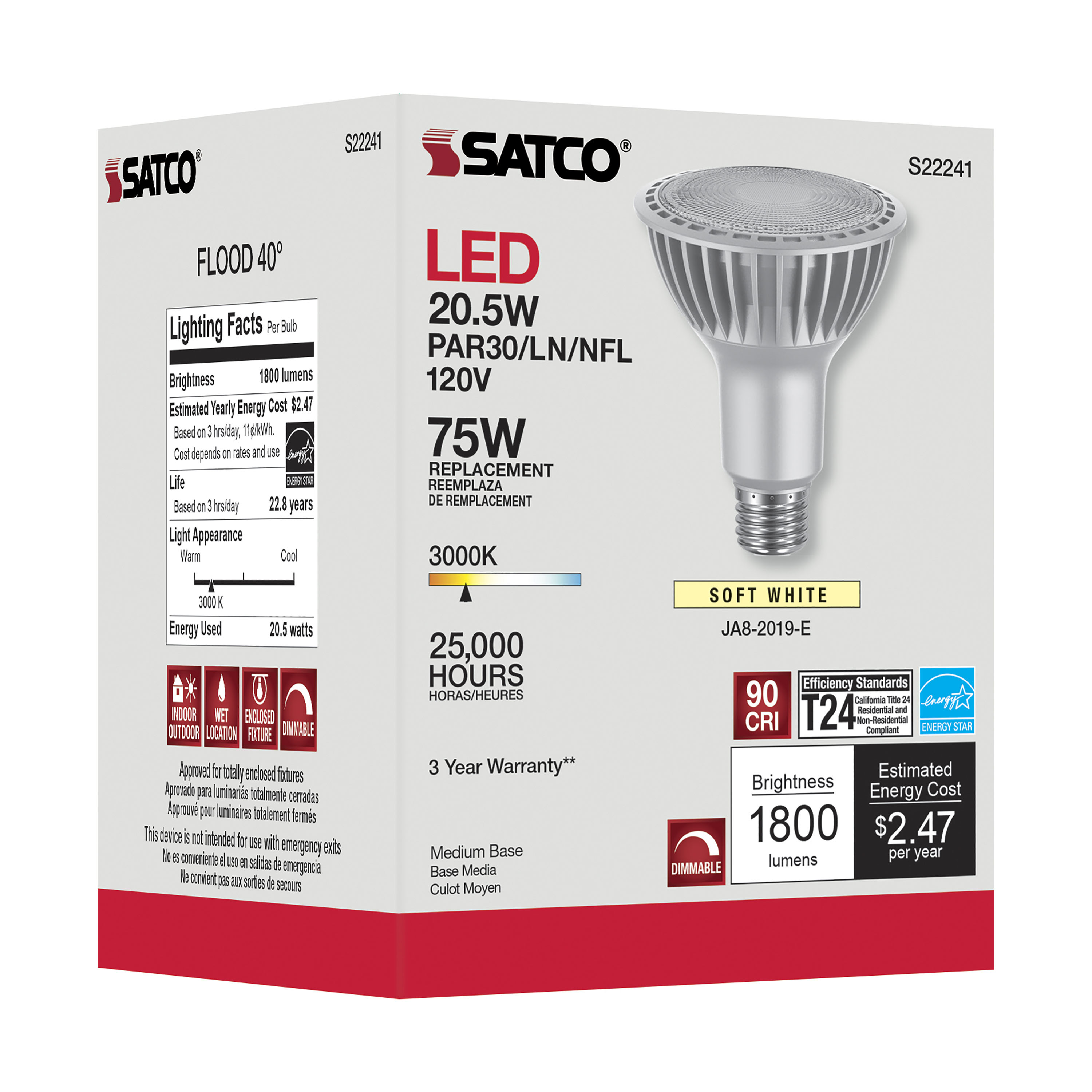 20.5PAR30LN/LED/930/HL/120V/FL - S22241