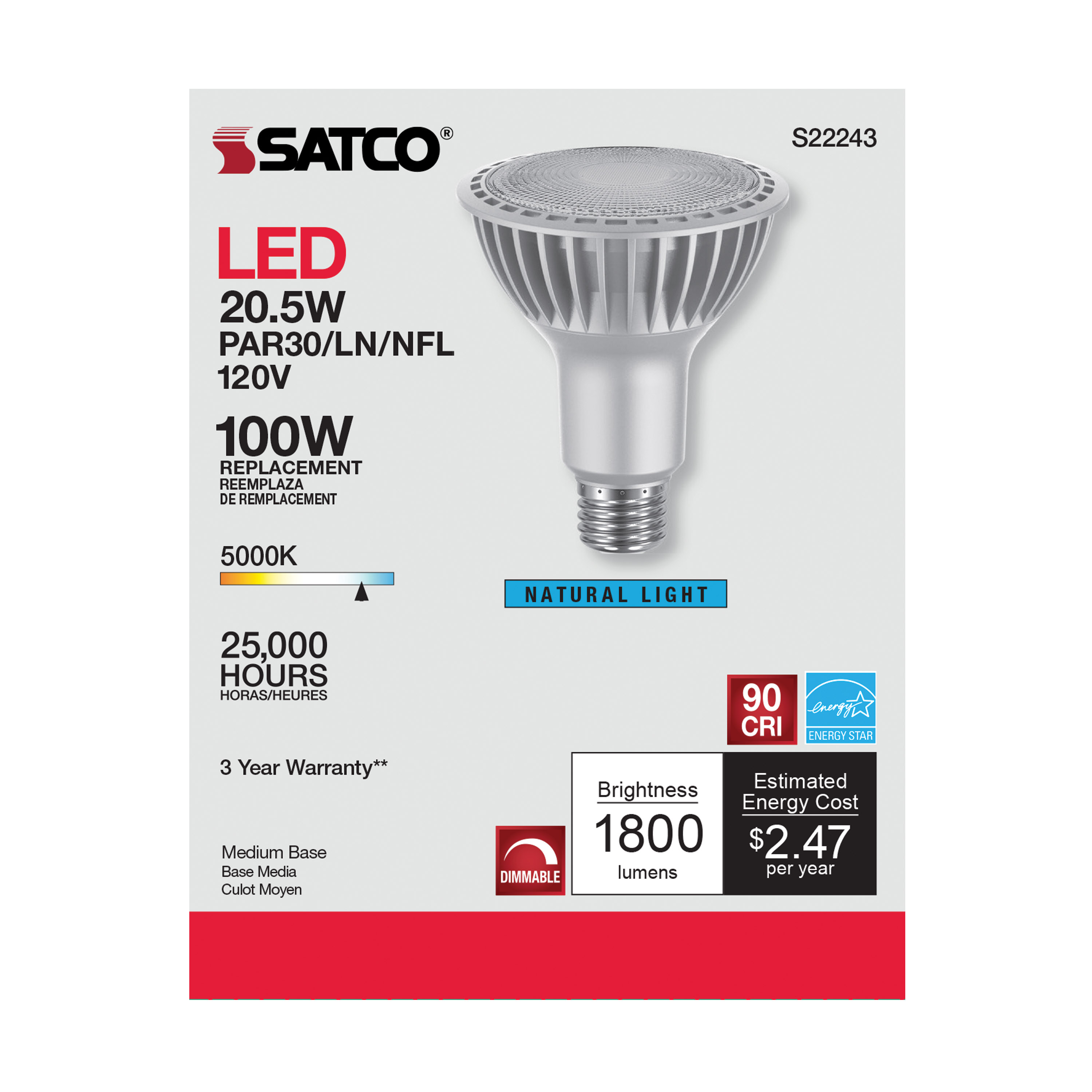 20.5PAR30LN/LED/950/HL/120V/FL - S22243