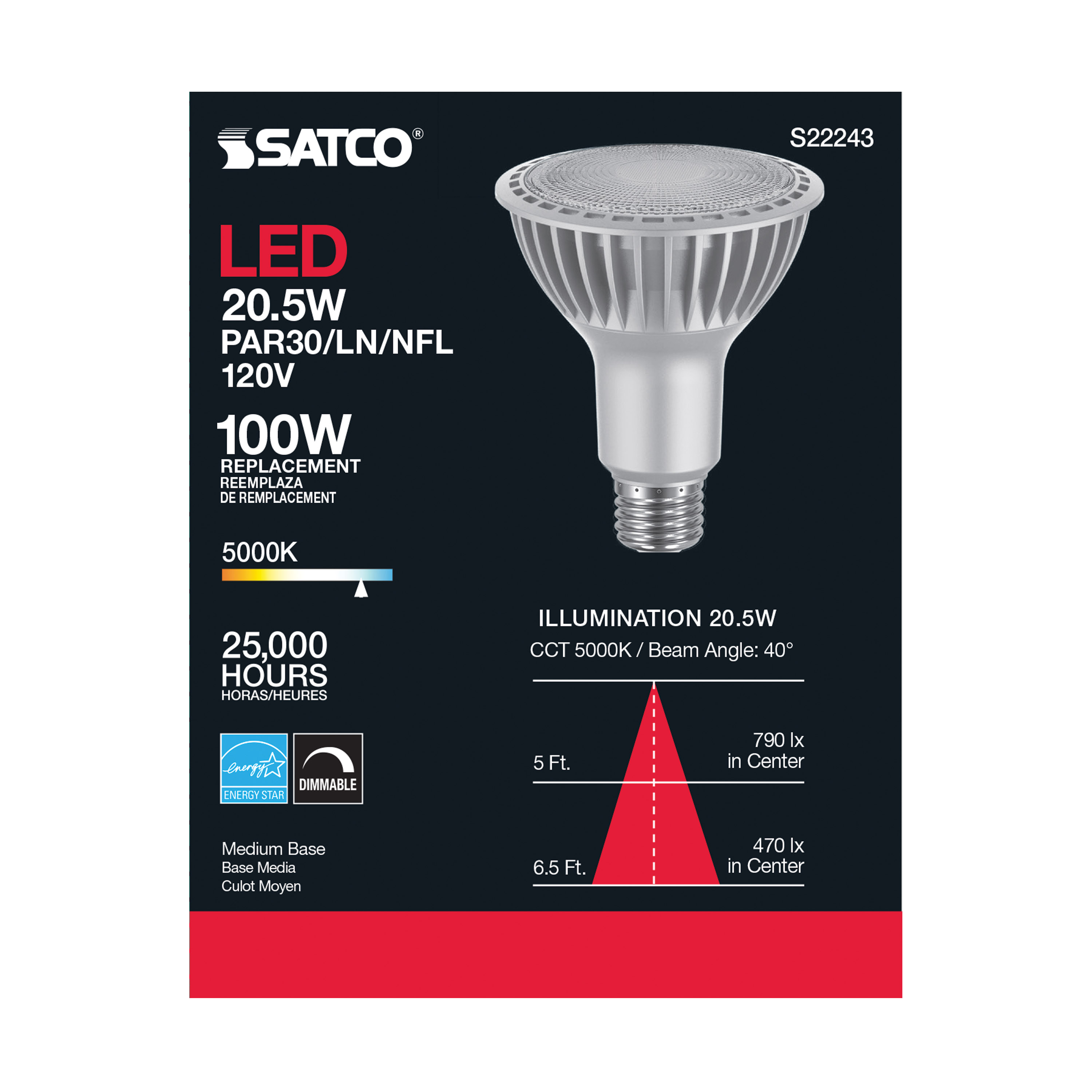 20.5PAR30LN/LED/950/HL/120V/FL - S22243
