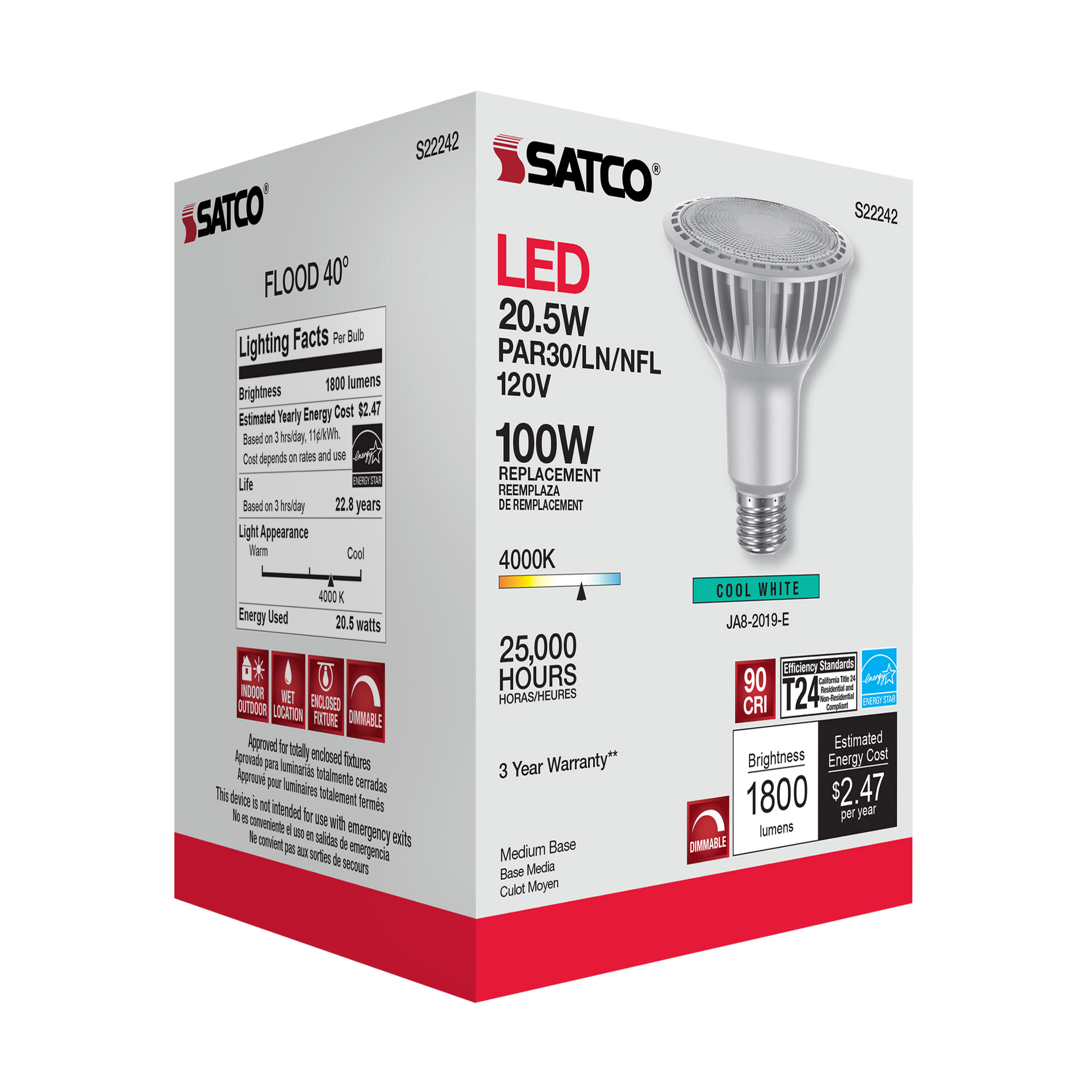 20.5PAR30LN/LED/950/HL/120V/FL - S22243
