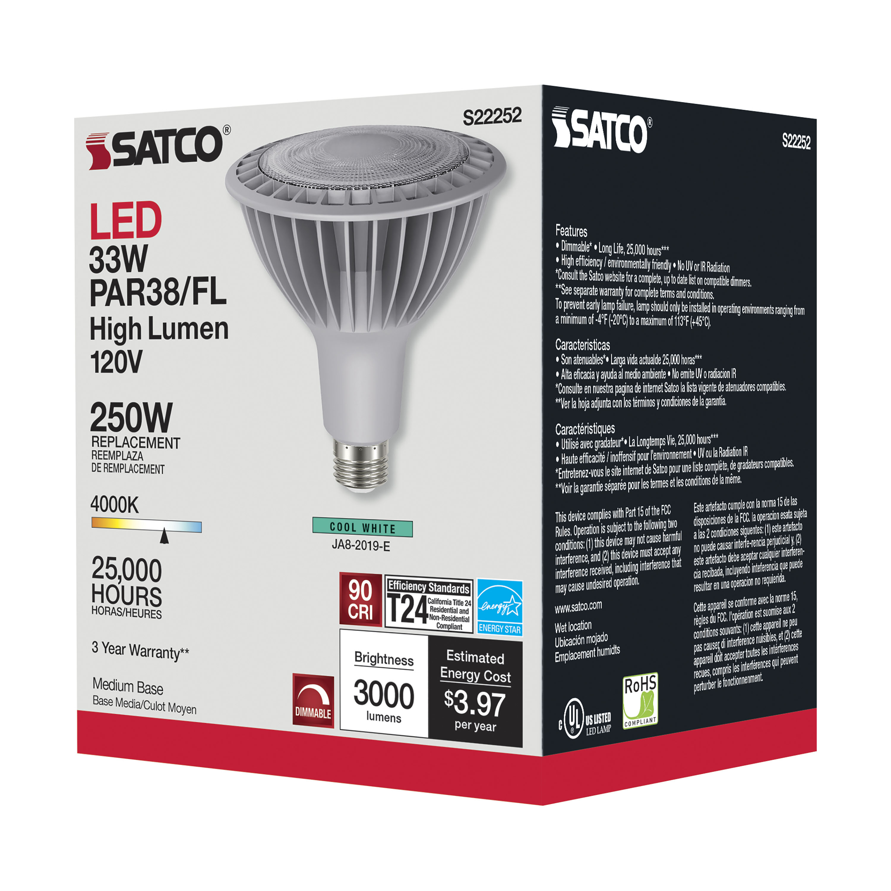 33PAR38/LED/940/HL/120V/FL/D - S22252