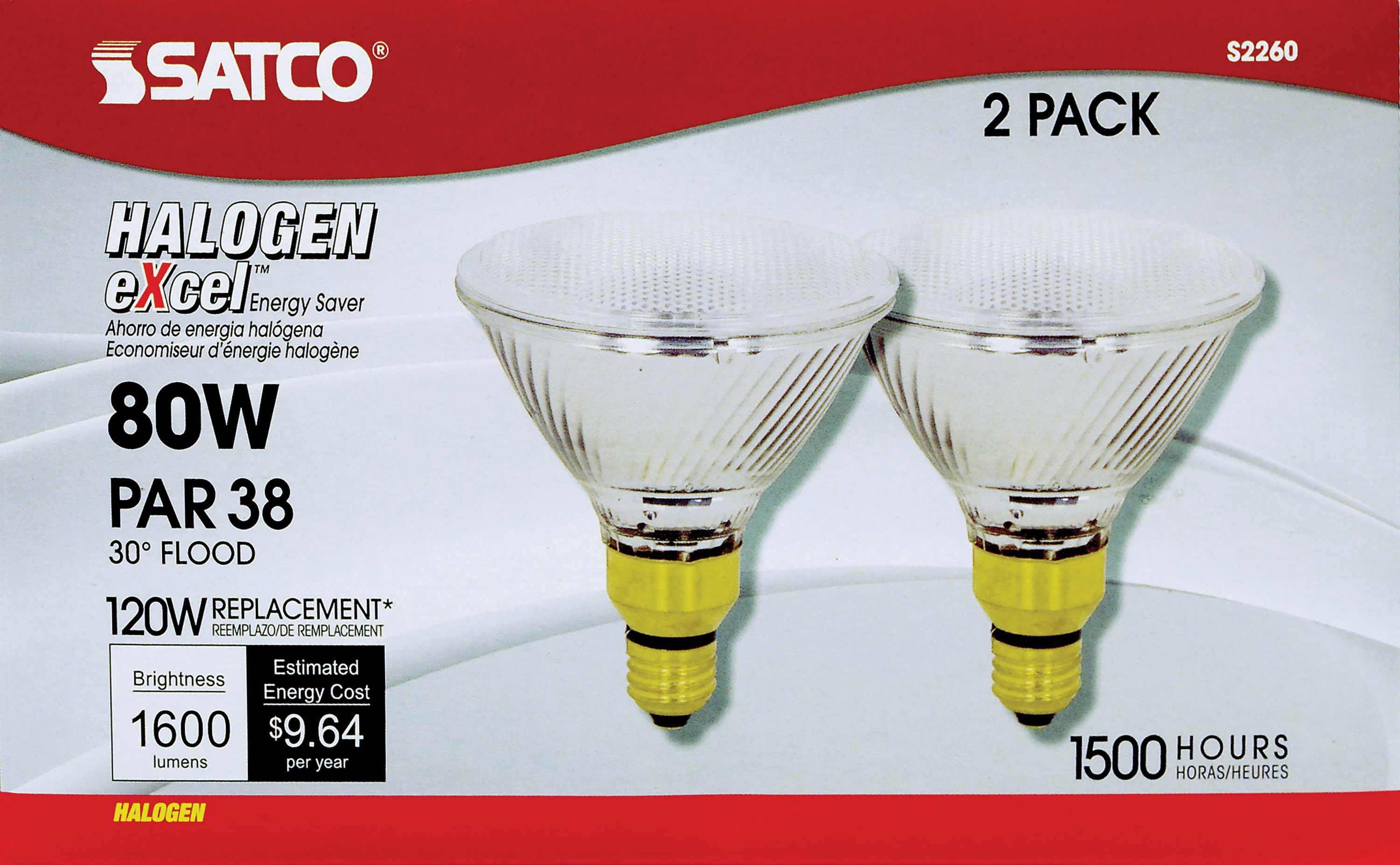 80PAR38/HAL/XEN/FL /2PK/120V - S2260