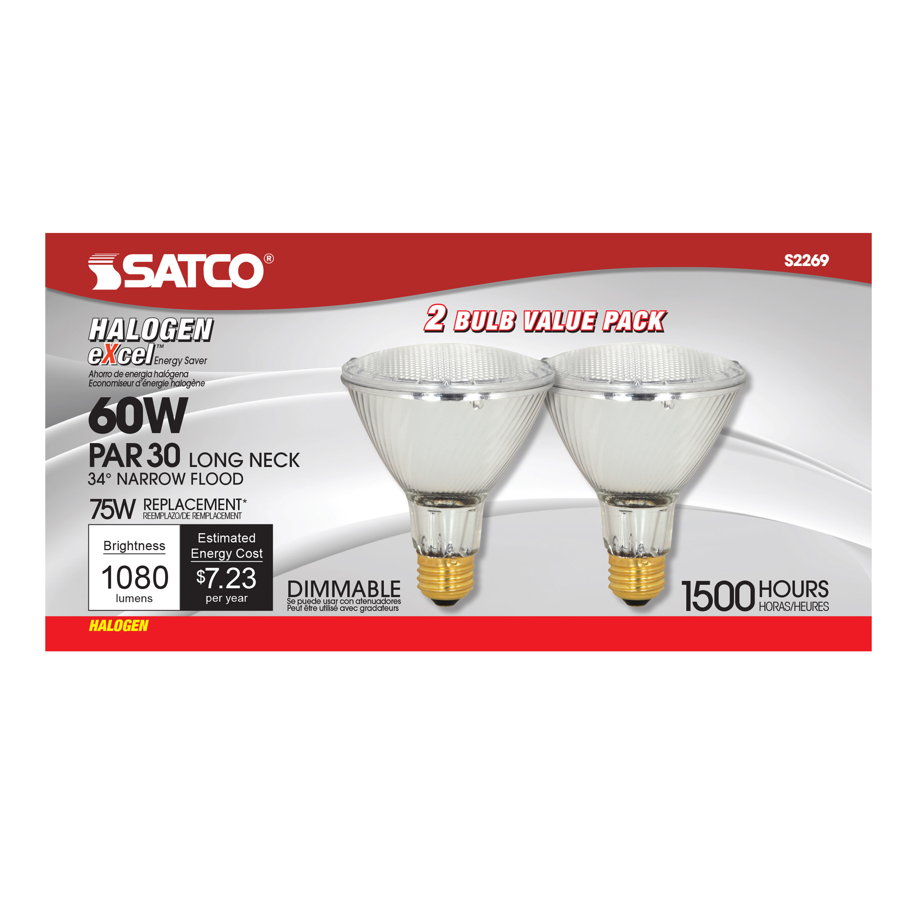 60PAR30L/HAL/XEN/NFL/2PK/120V - S2269