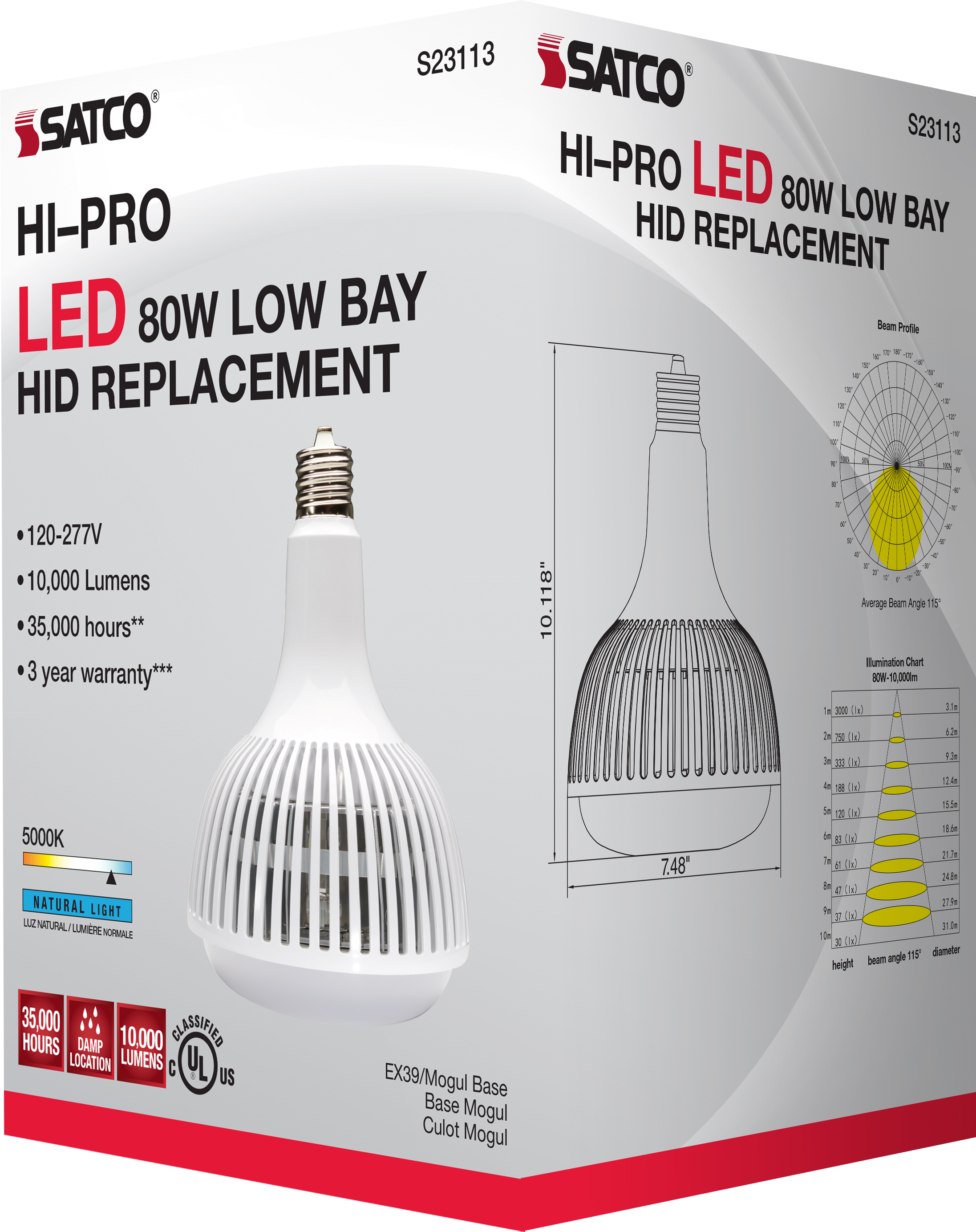 80W/LED/HID-HB/5K/120-277V - S23113
