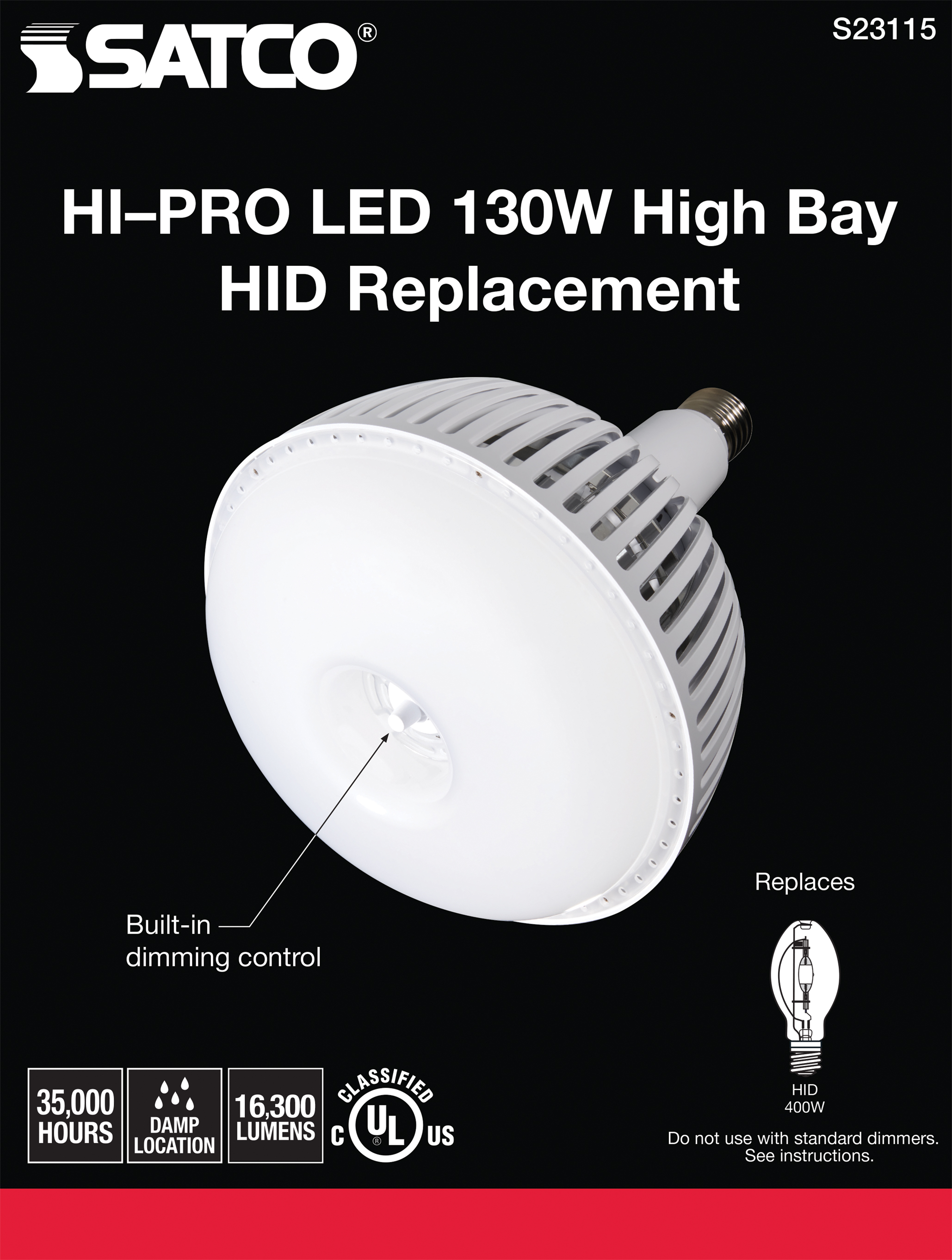130W/LED/HID-HB/5K/120-277V - S23115