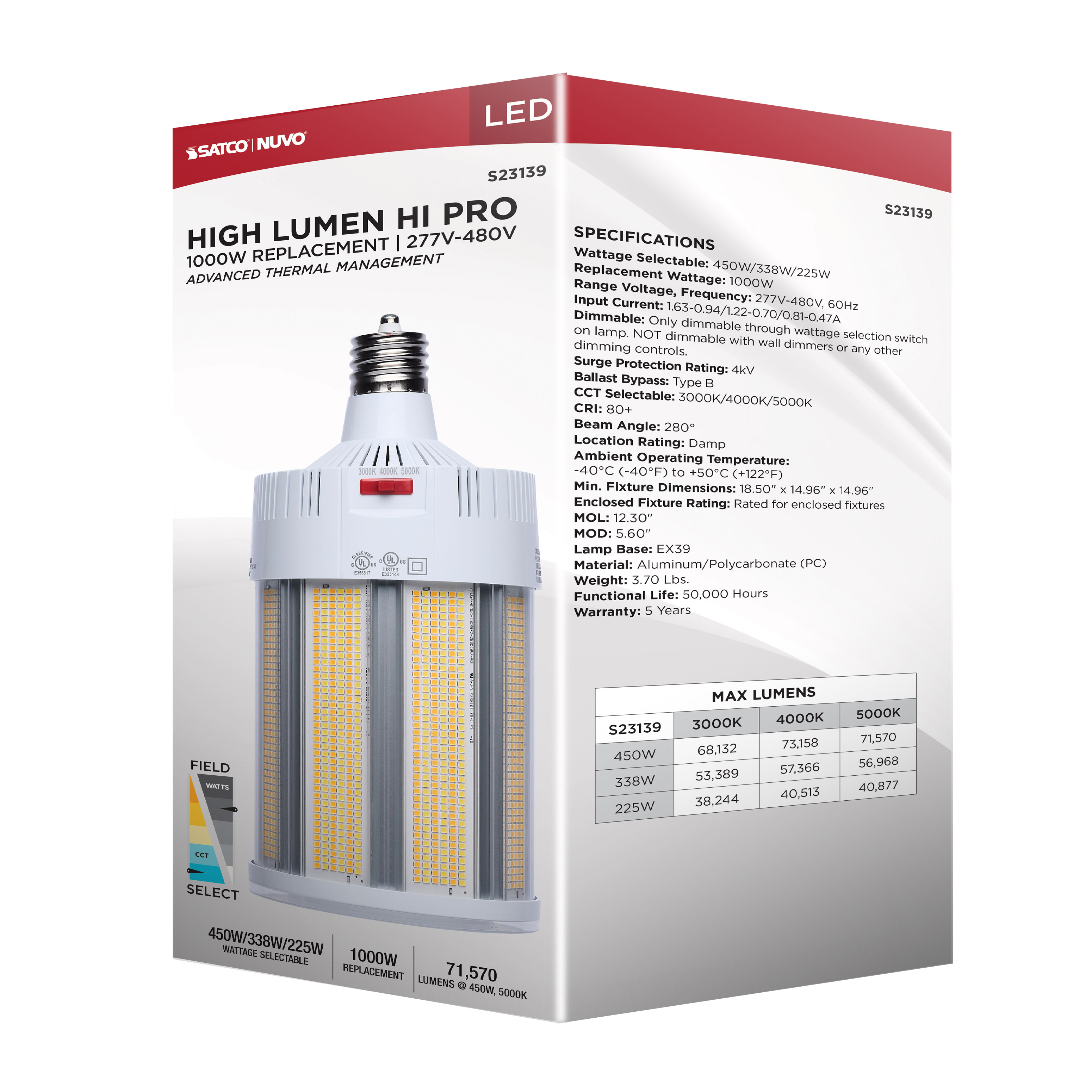 450W/LED/CCT/277-480V/EX39 - S23139