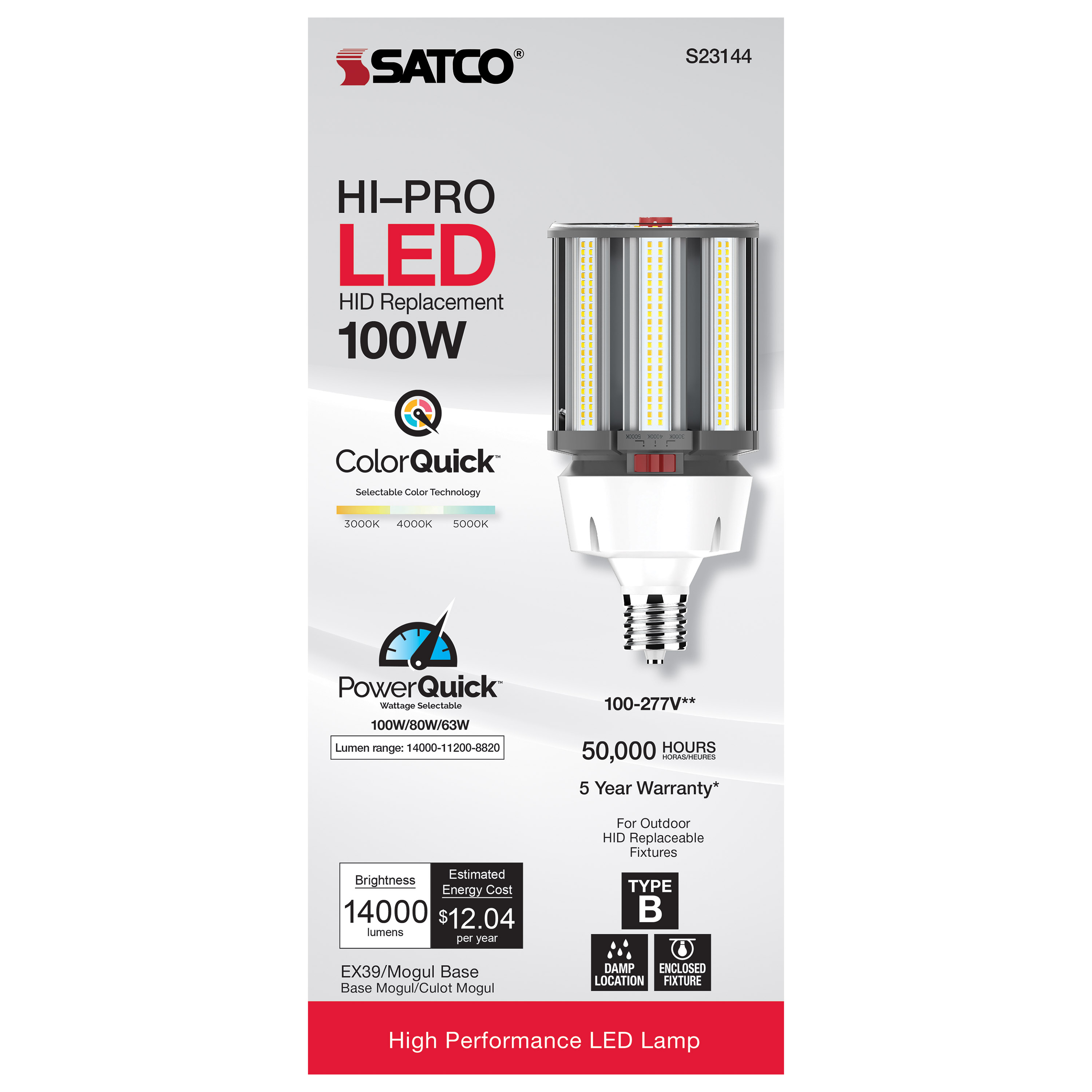 100W/LED/CCT/100-277V/EX39 - S23144