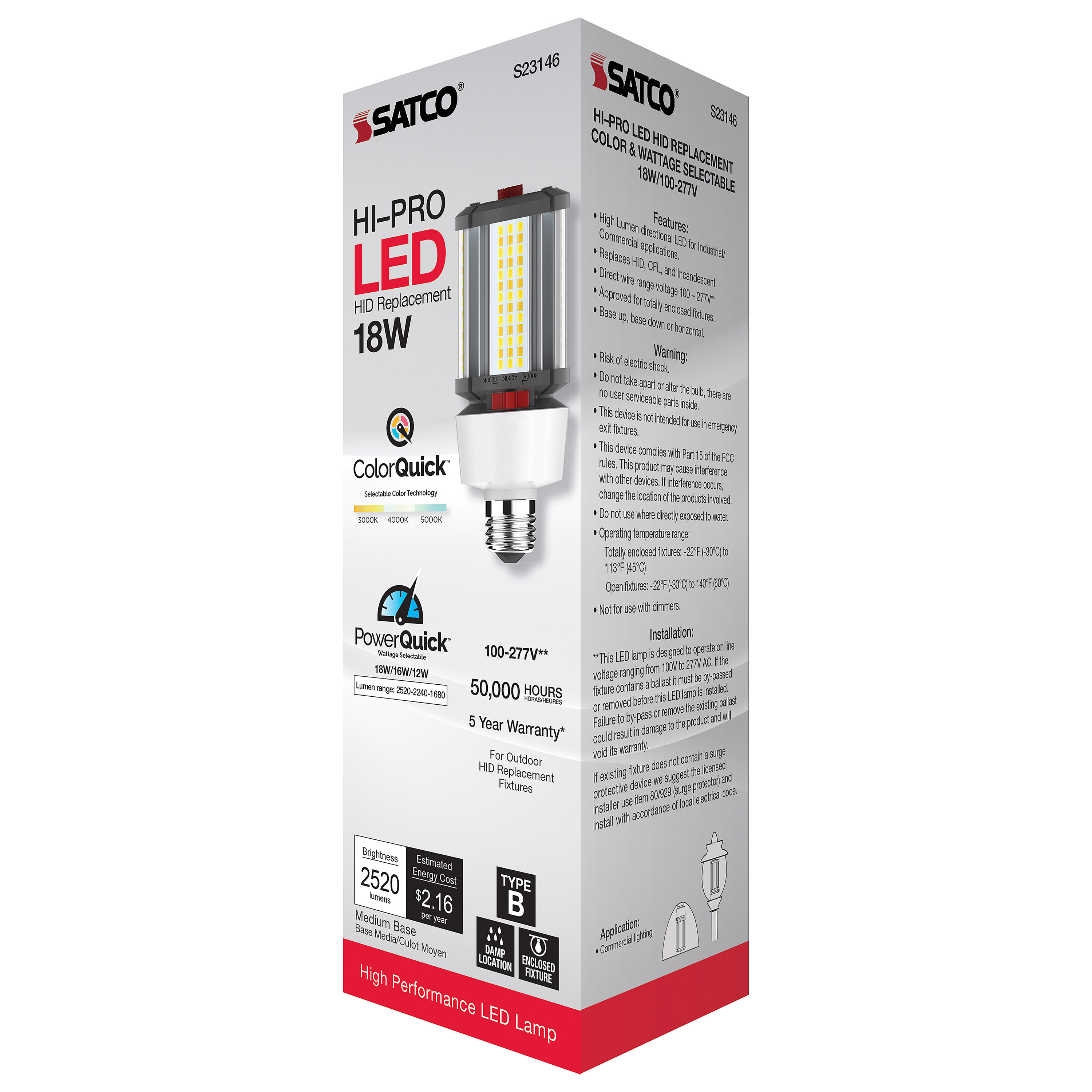 18W/LED/CCT/100-277V/E26 - S23146