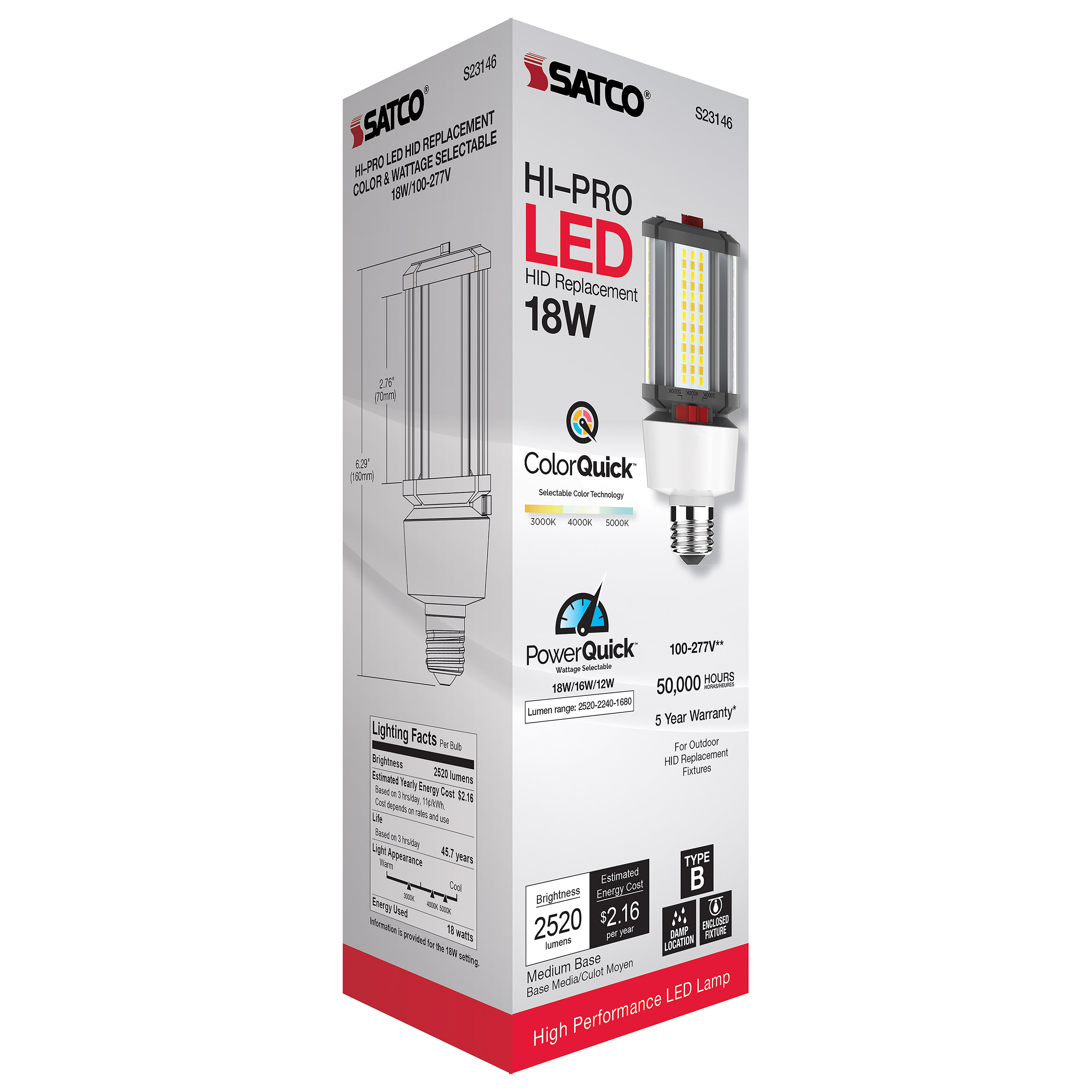 18W/LED/CCT/100-277V/E26 - S23146