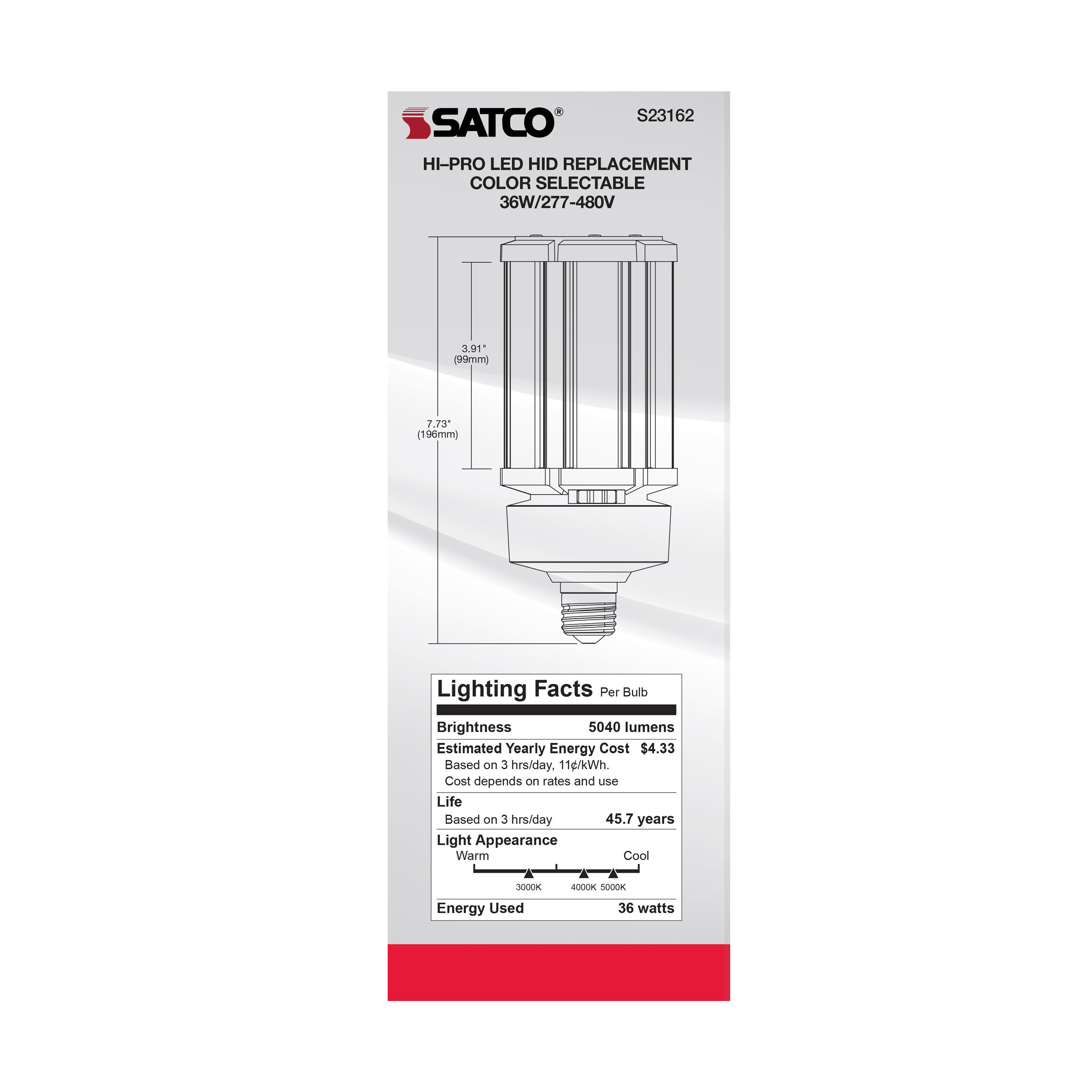 36W/LED/CCT/277-480V/E26 - S23162