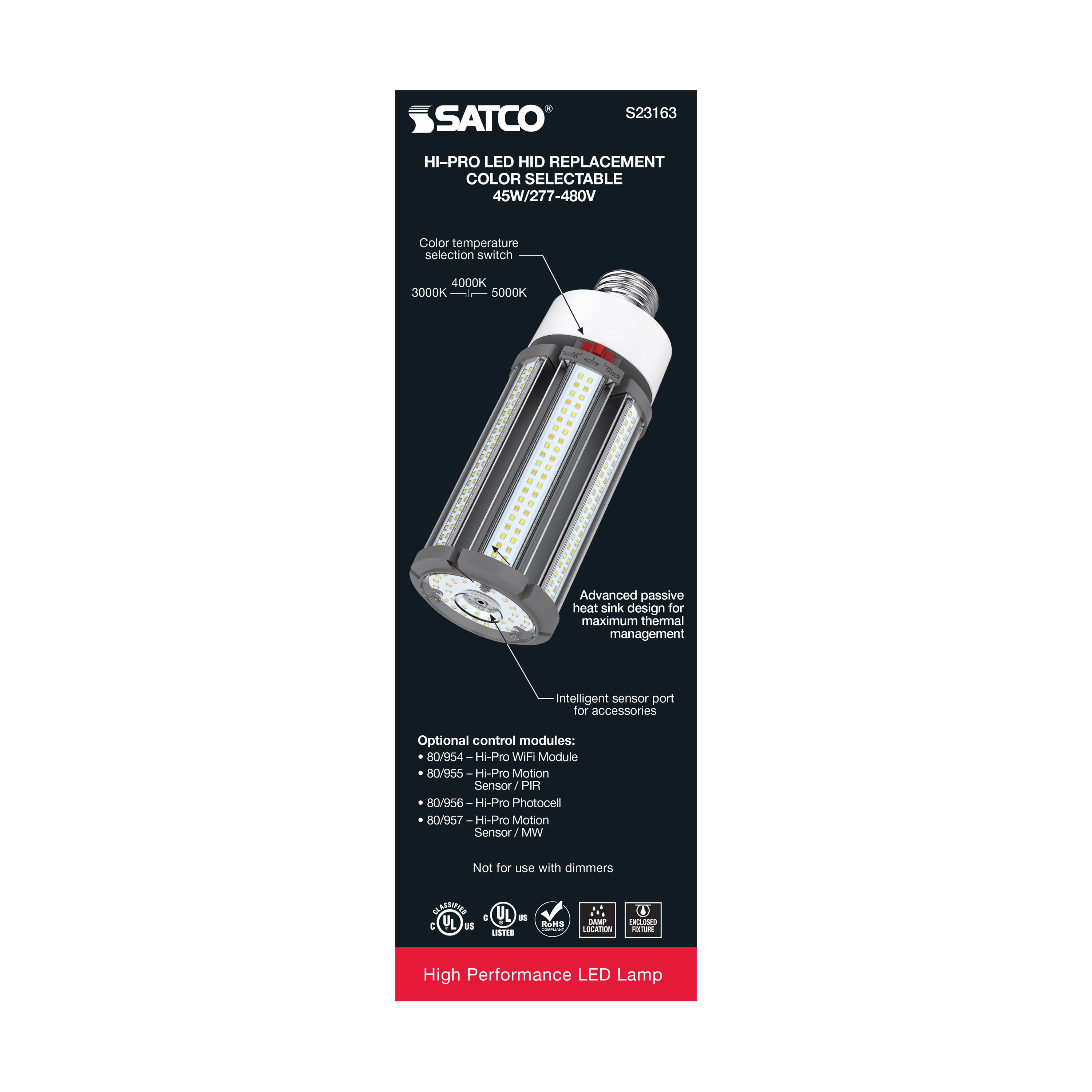 45W/LED/CCT/277-480V/E26 - S23163