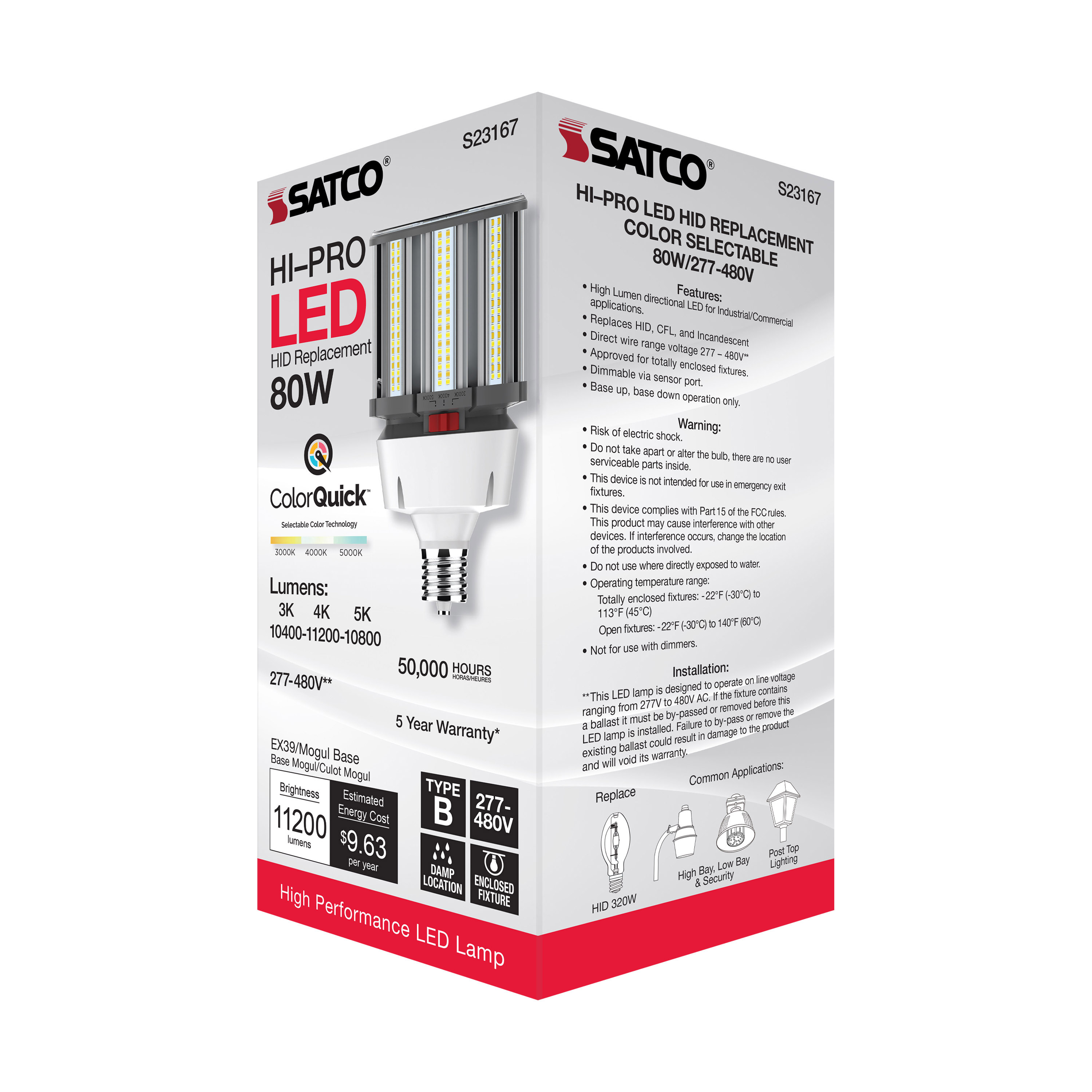 80W/LED/CCT/277-480V/EX39 - S23167