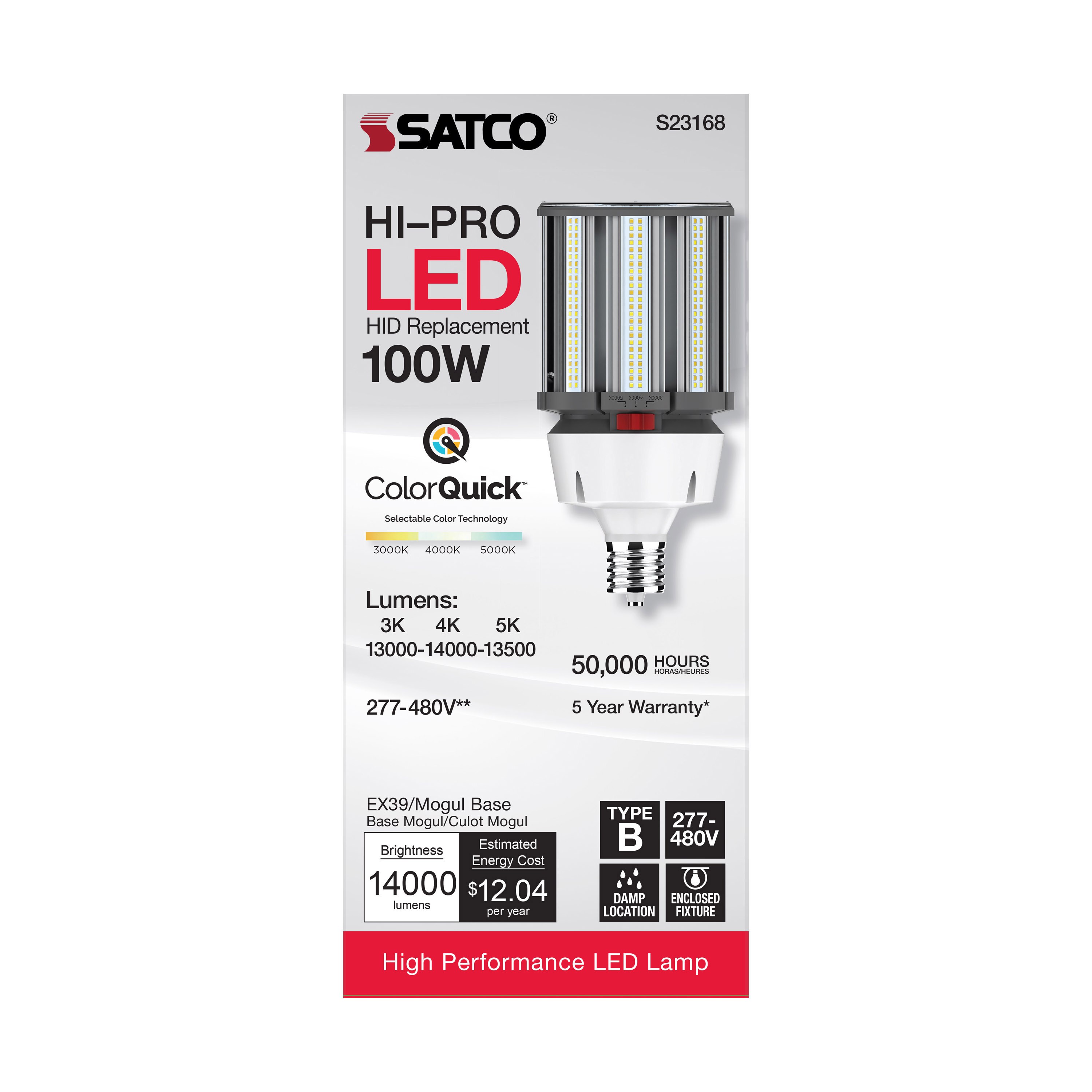 100W/LED/CCT/277-480V/EX39 - S23168